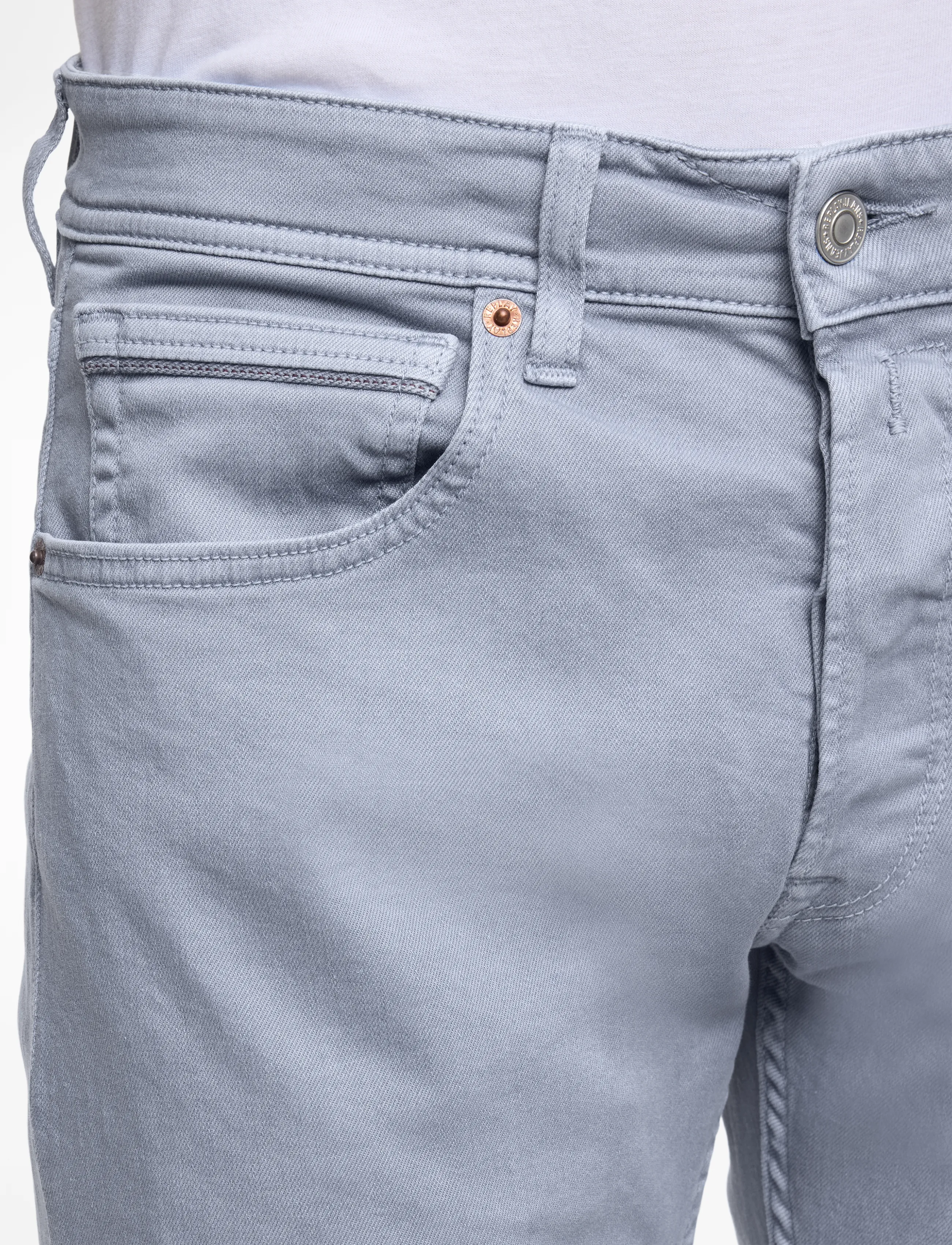 Replay - GROVER Trousers STRAIGHT - tavalised teksad - grey - 5