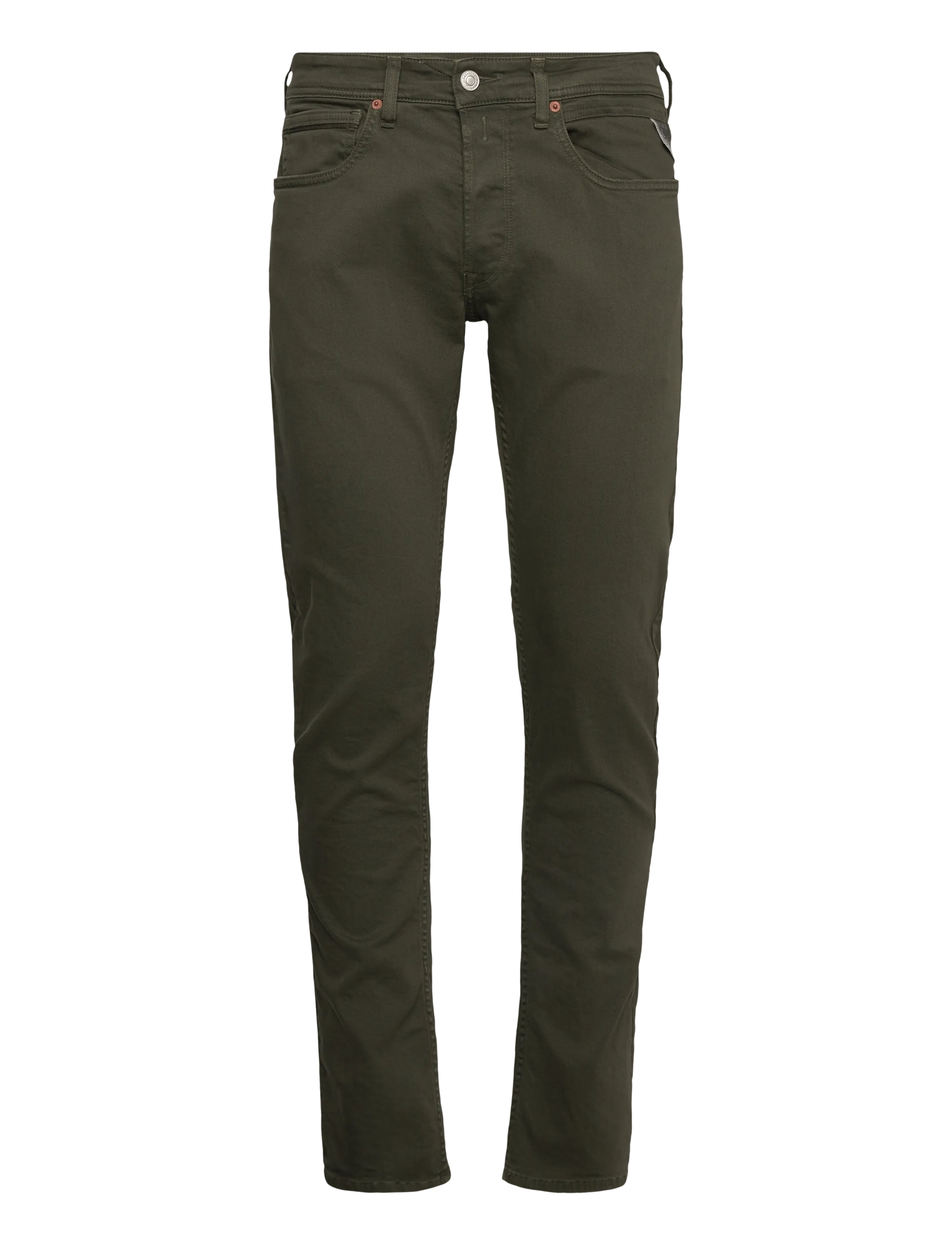 Replay GROVER Trousers STRAIGHT - Replay Men - MILITARY GREEN / green