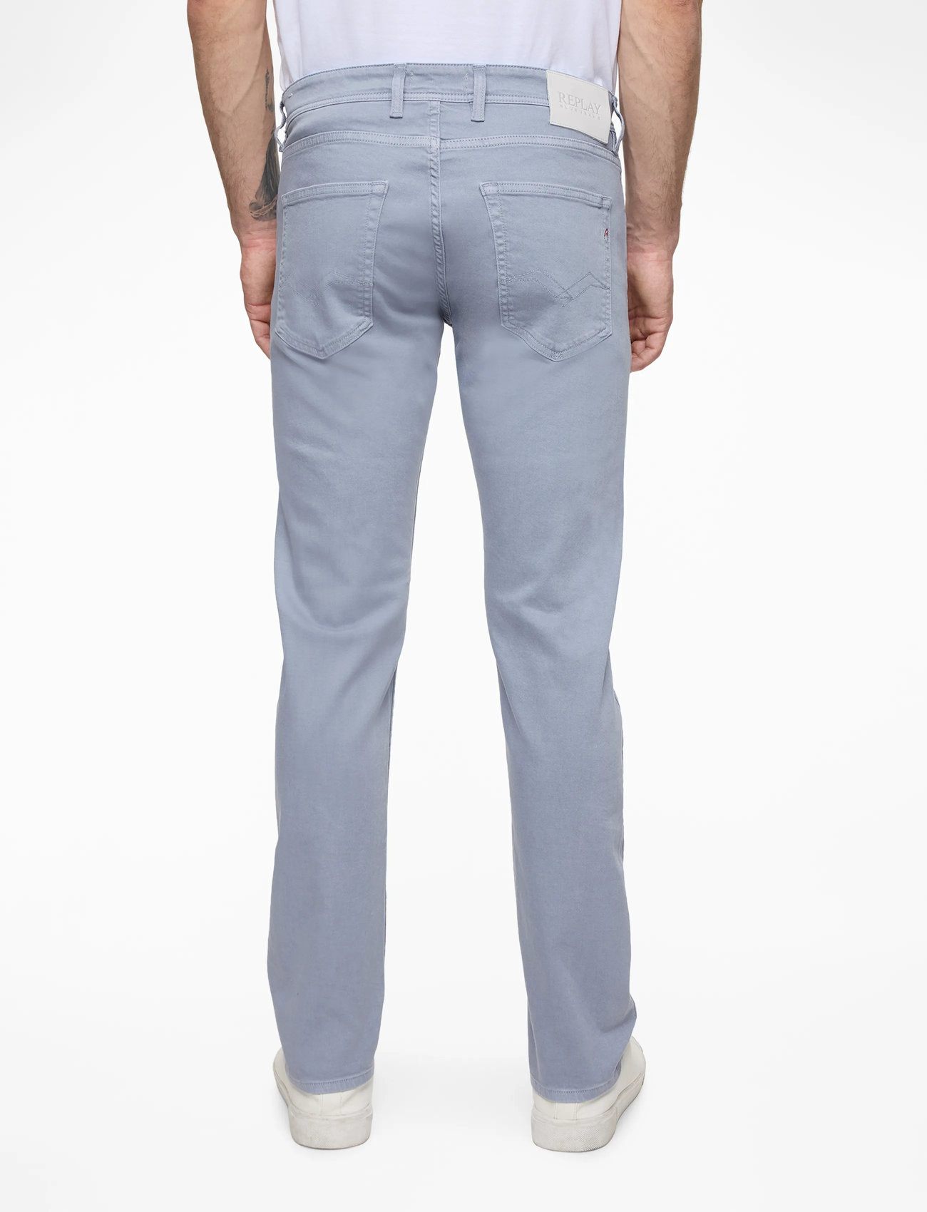 Replay - GROVER Trousers STRAIGHT - regular jeans - perwinkle - 4