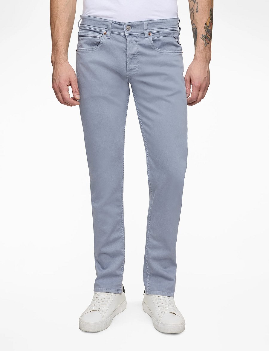 Replay - GROVER Trousers STRAIGHT - regular jeans - perwinkle - 0