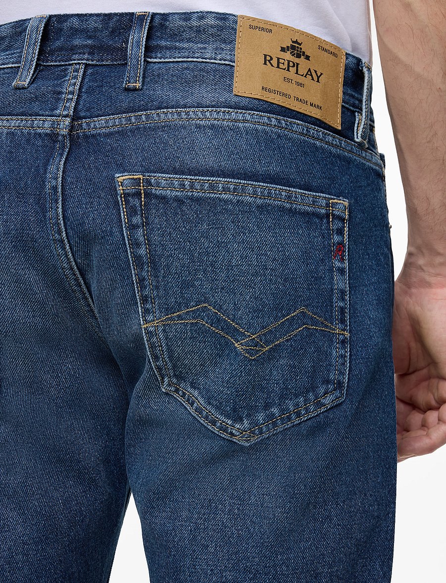 Replay - GROVER Trousers STRAIGHT 99 Denim - normale jeans - dark blue - 4