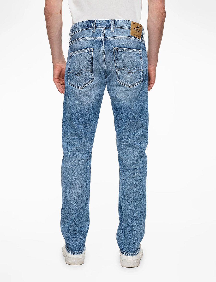 Replay - GROVER Trousers STRAIGHT 99 Denim - normale jeans - blue - 4