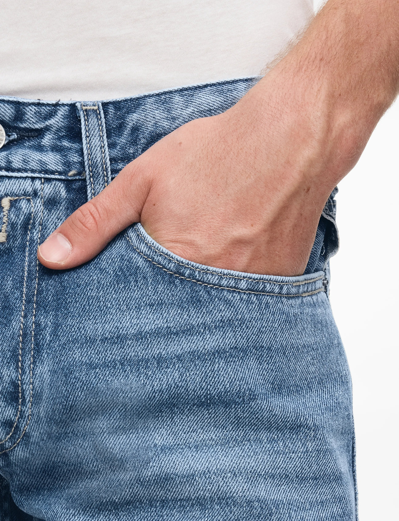 Replay - GROVER Trousers STRAIGHT 99 Denim - regular jeans - medium blue - 5