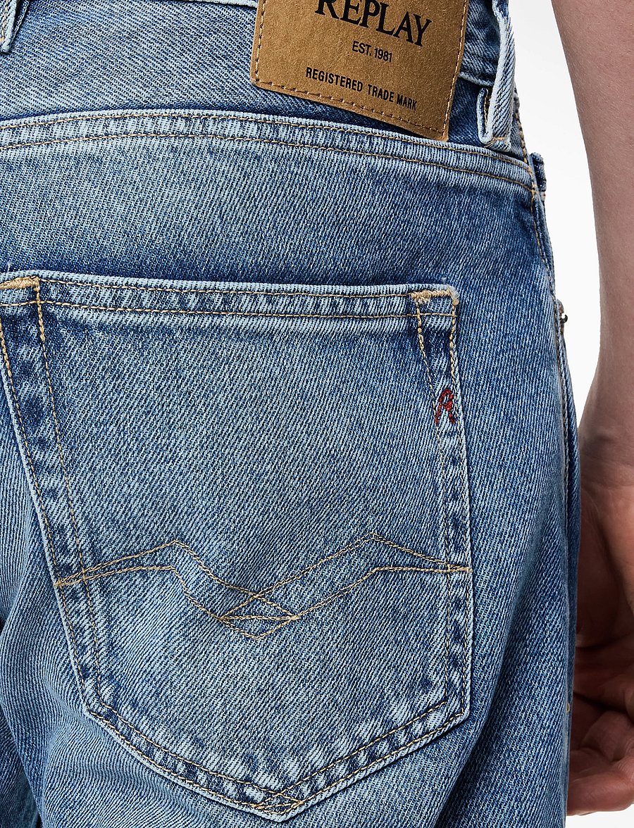 Replay - GROVER Trousers STRAIGHT 99 Denim - normale jeans - medium blue - 1