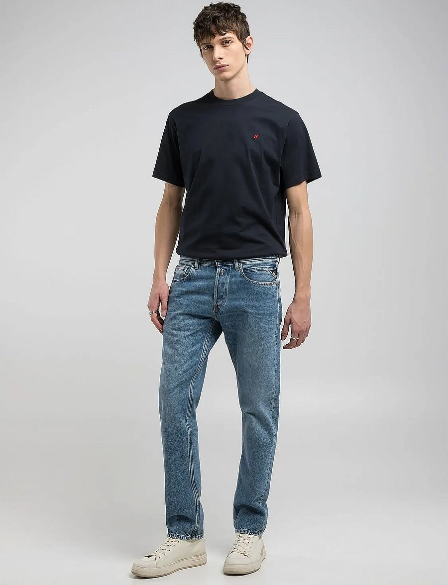 Replay - GROVER Trousers STRAIGHT 99 Denim - normale jeans - medium blue - 4