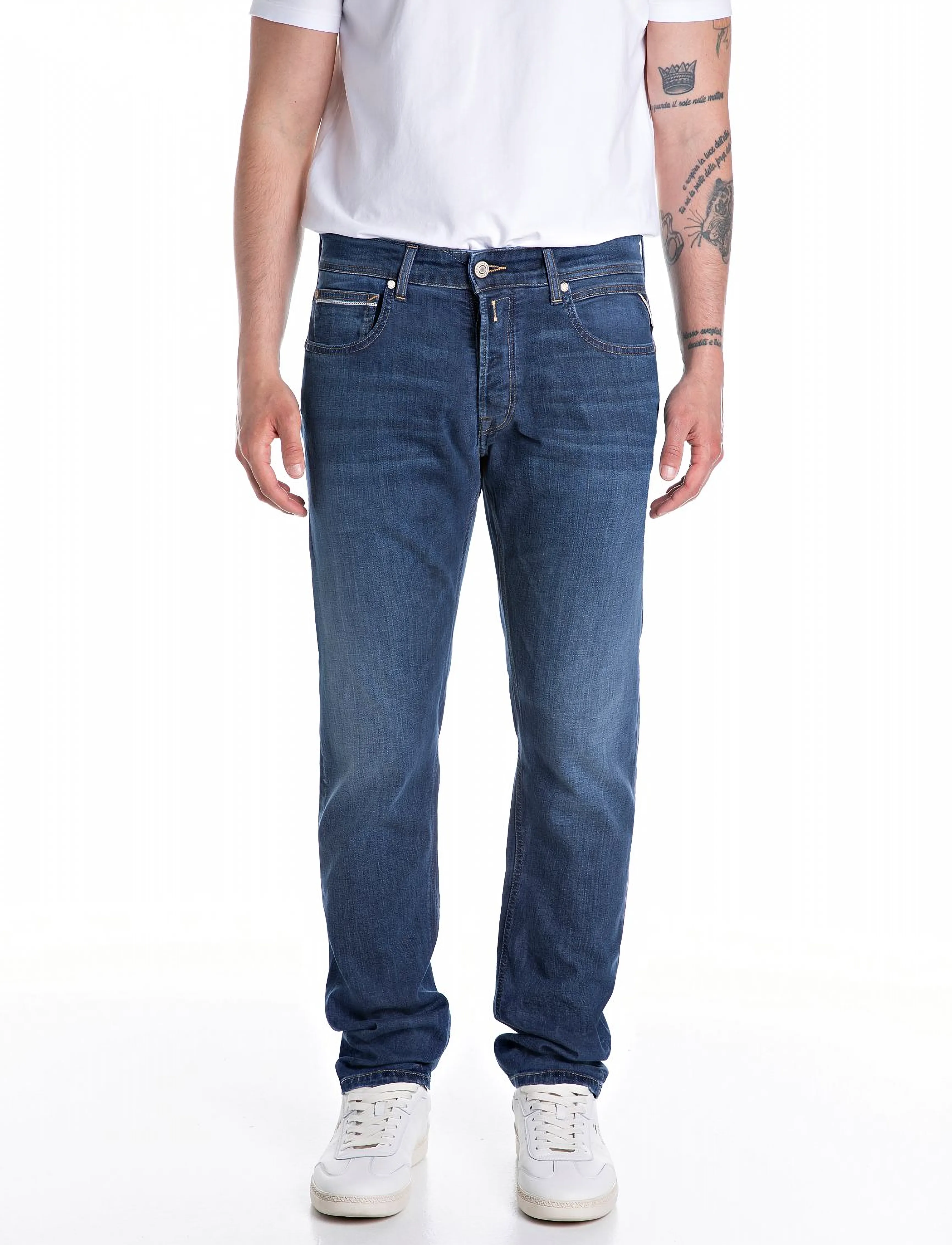 Replay GROVER Trousers STRAIGHT 573 ECO PLUS,Sustainable - Jeans - BLUE / blue