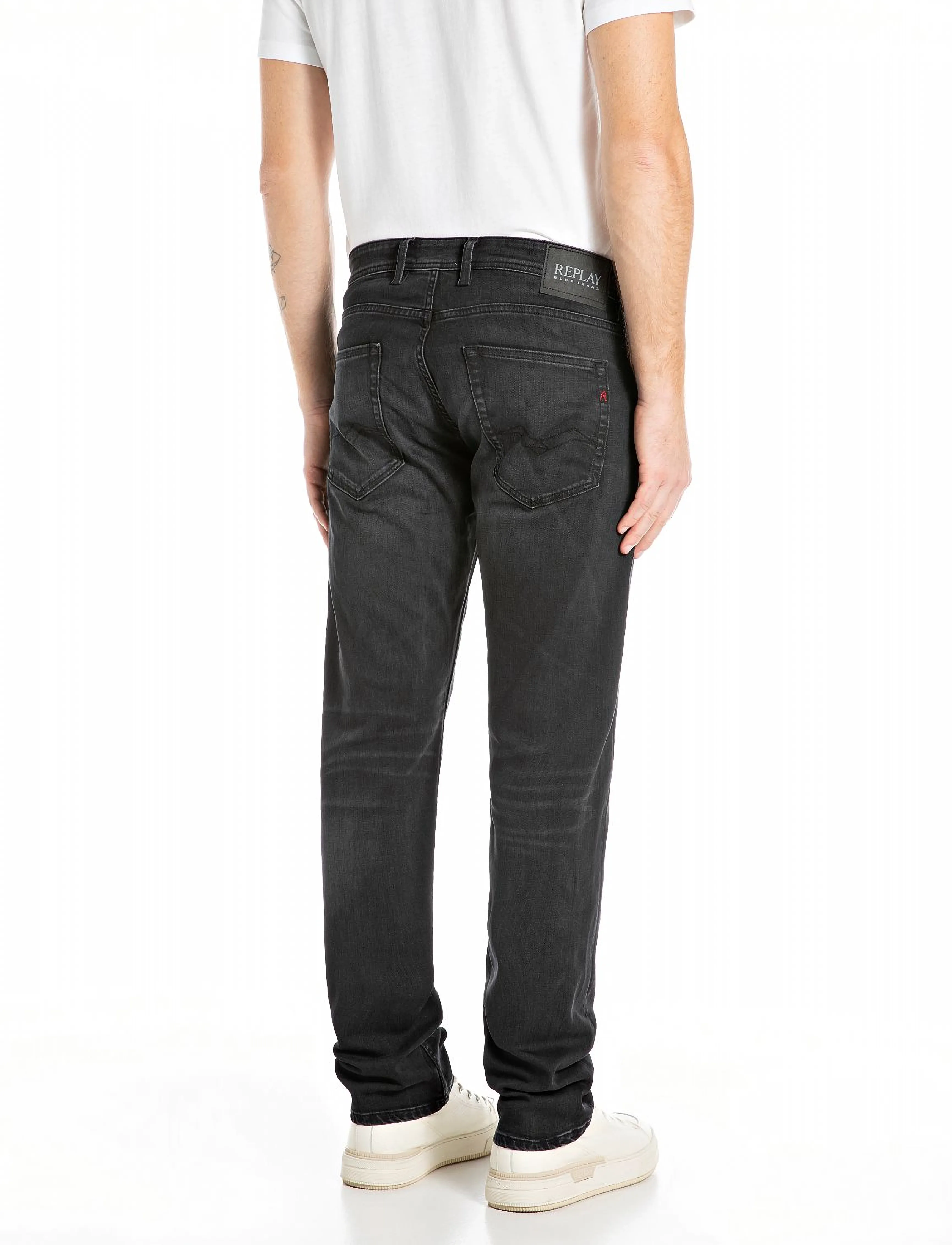Replay - GROVER Trousers STRAIGHT 573 ECO PLUS,Sustainable - regular jeans - black delavÉ - 3
