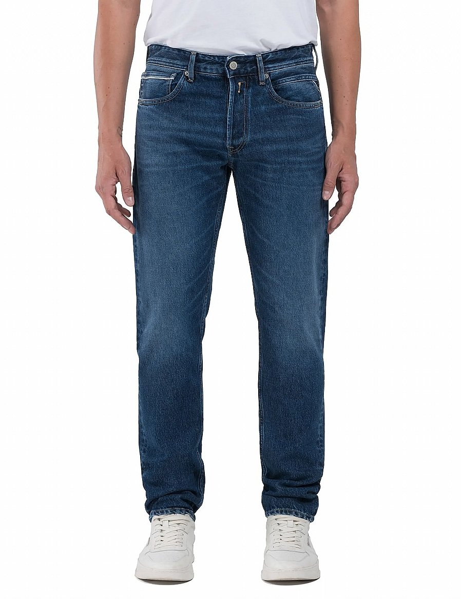 Replay - GROVER Trousers STRAIGHT 99 Denim - normale jeans - dark blue - 0