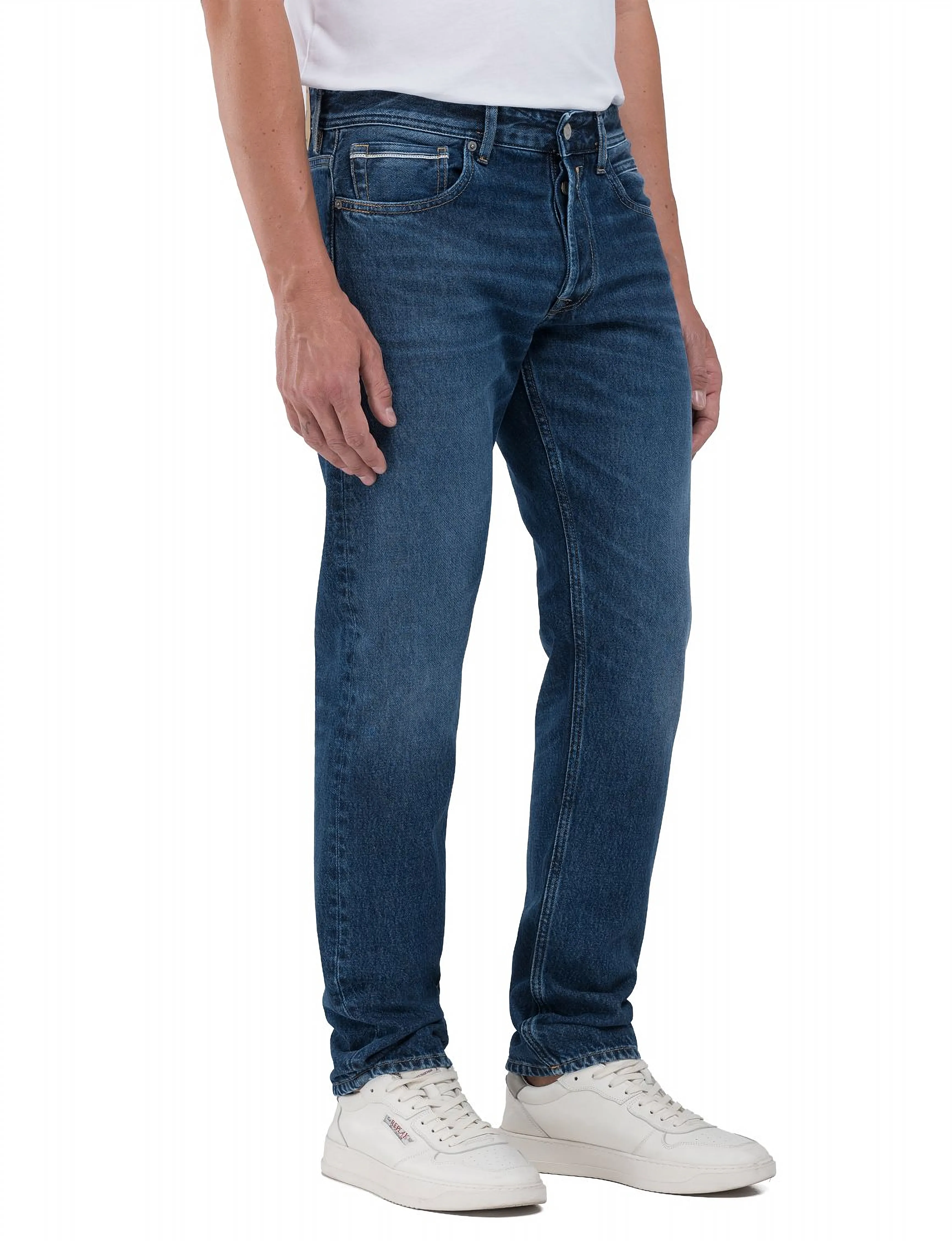 Replay - GROVER Trousers STRAIGHT 99 Denim - regular jeans - dark blue - 4