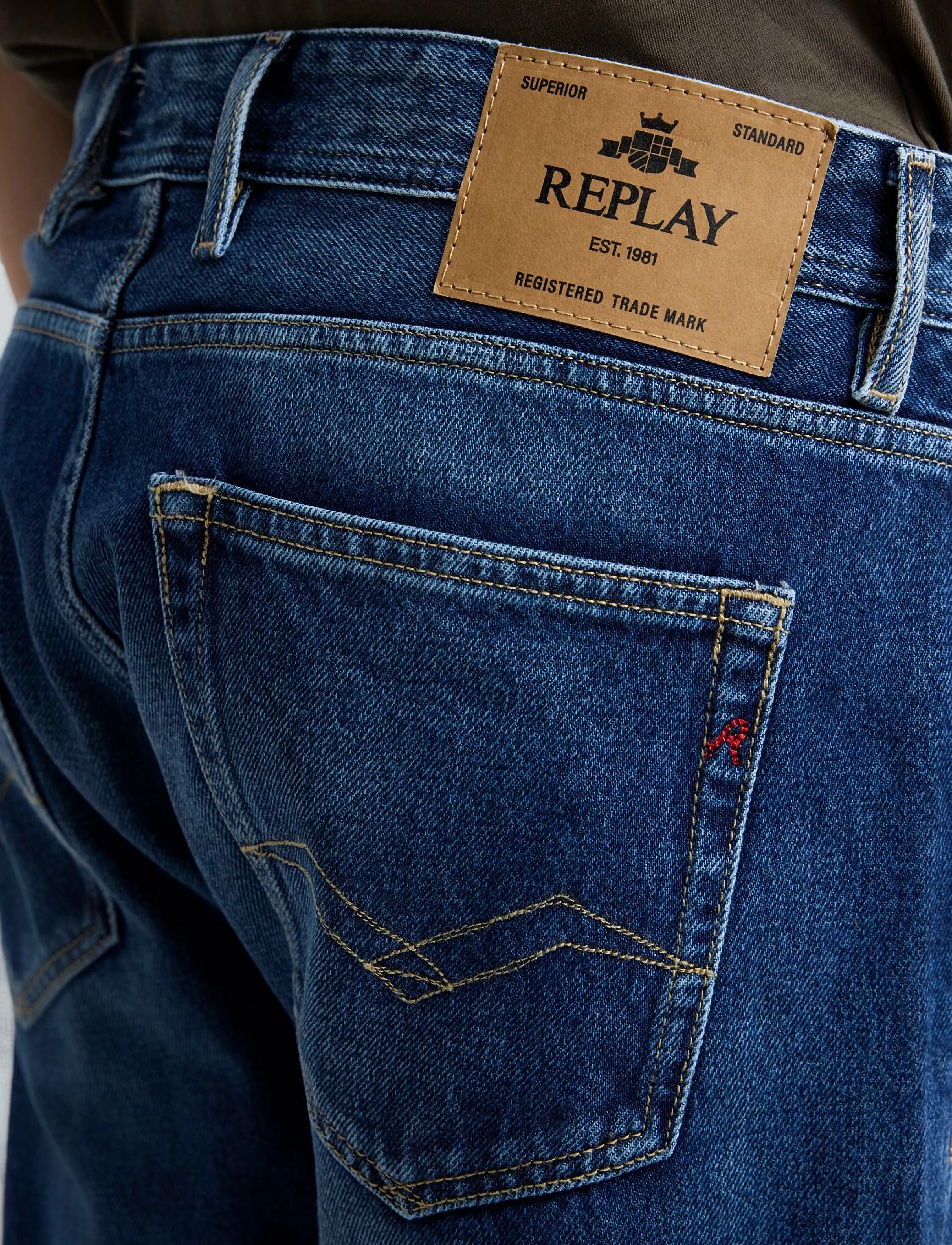 REPLAY Grover Trousers Straight 99 Denim jeans herr – bild 9