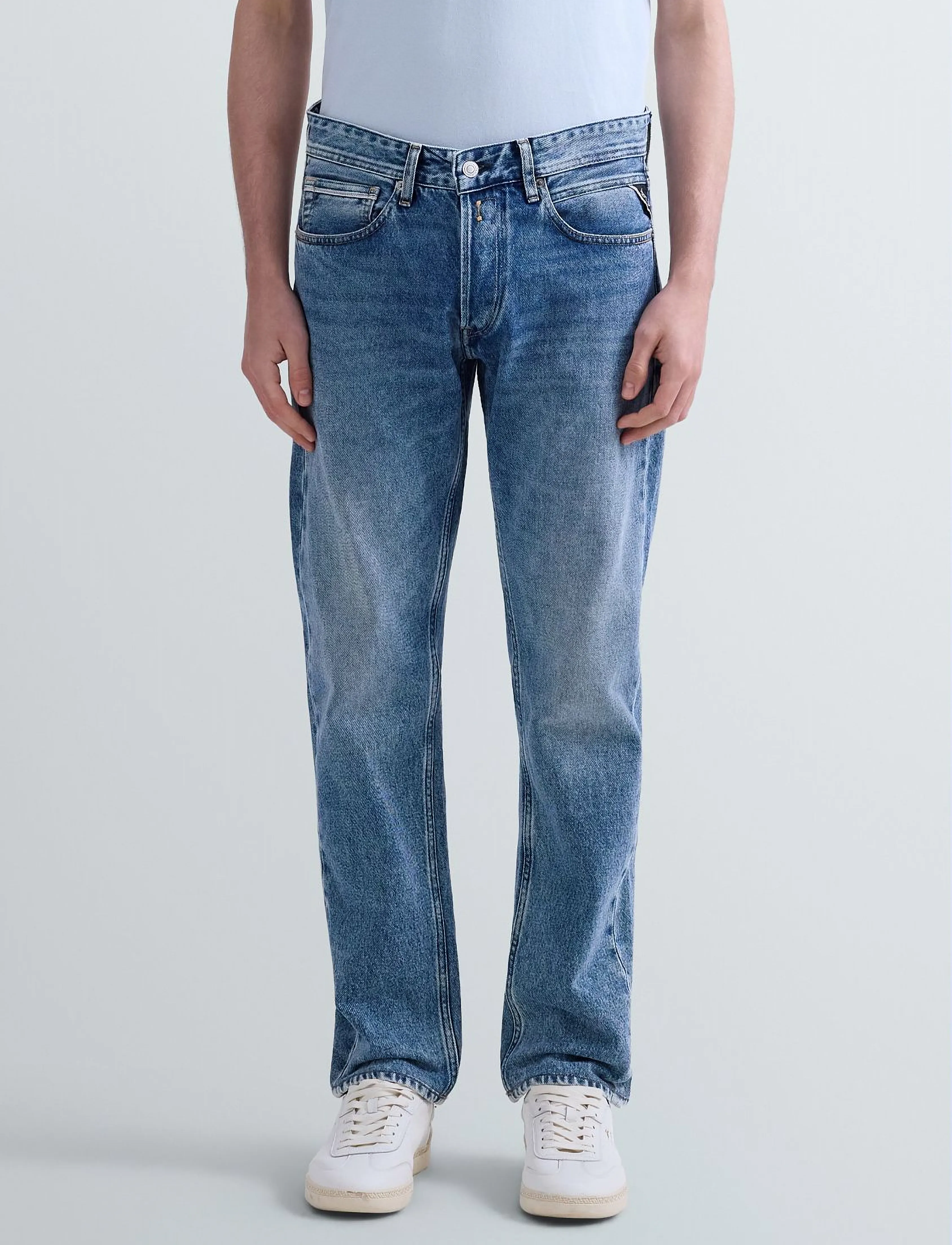 Replay - GROVER Trousers STRAIGHT 99 Denim - regular jeans - medium blue - 5