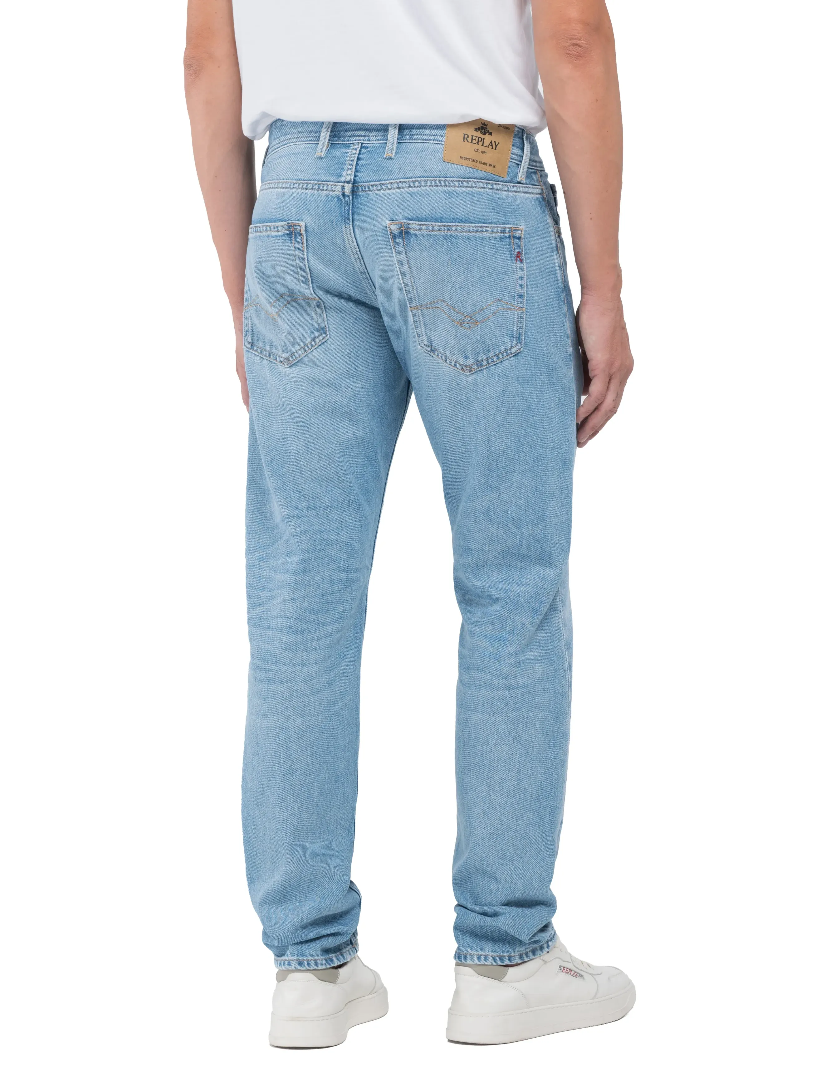 Replay - GROVER Trousers STRAIGHT 99 Denim - regular jeans - blue - 3