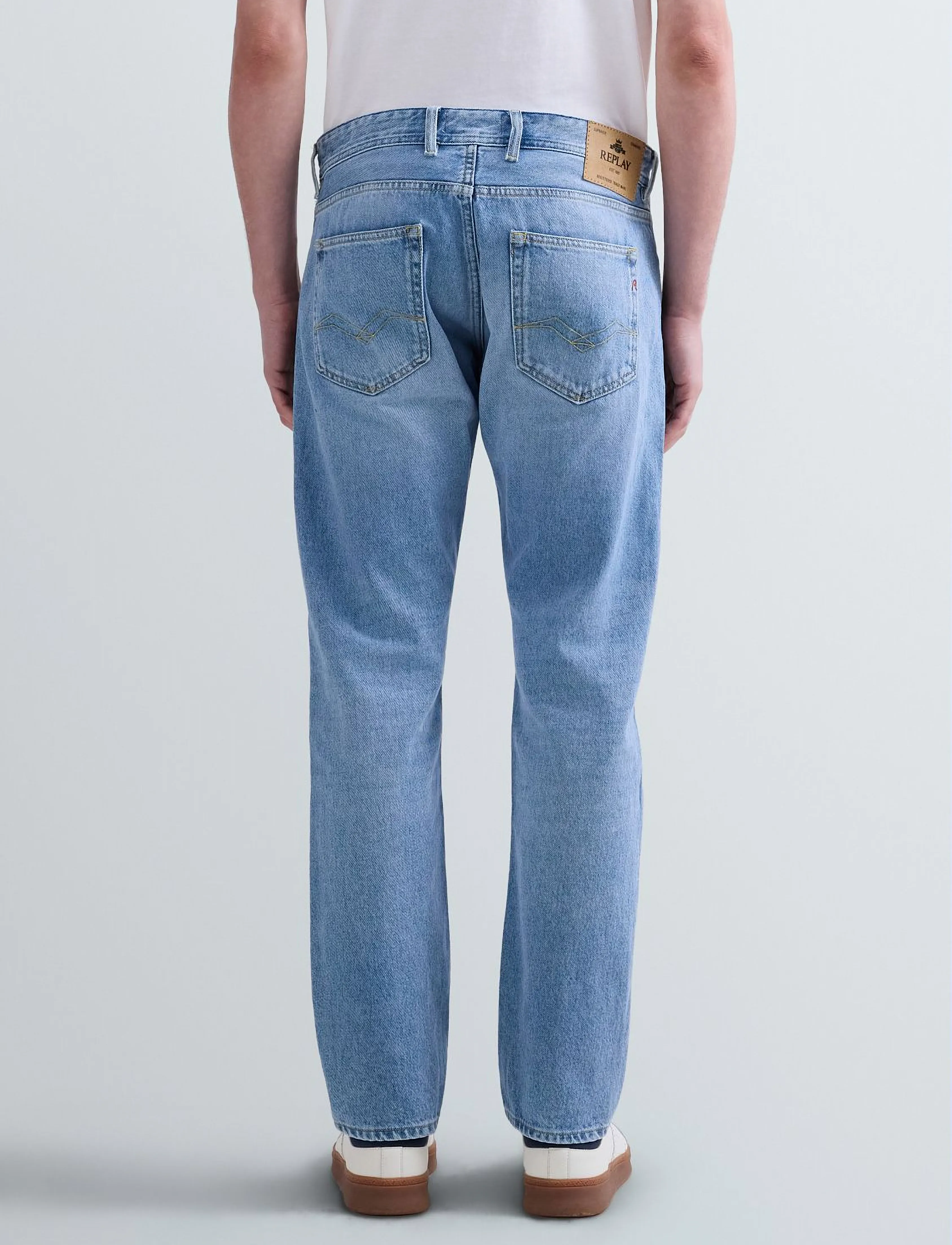 Replay GROVER Trousers STRAIGHT 99 Denim - Streetstyle - BLUE / blue