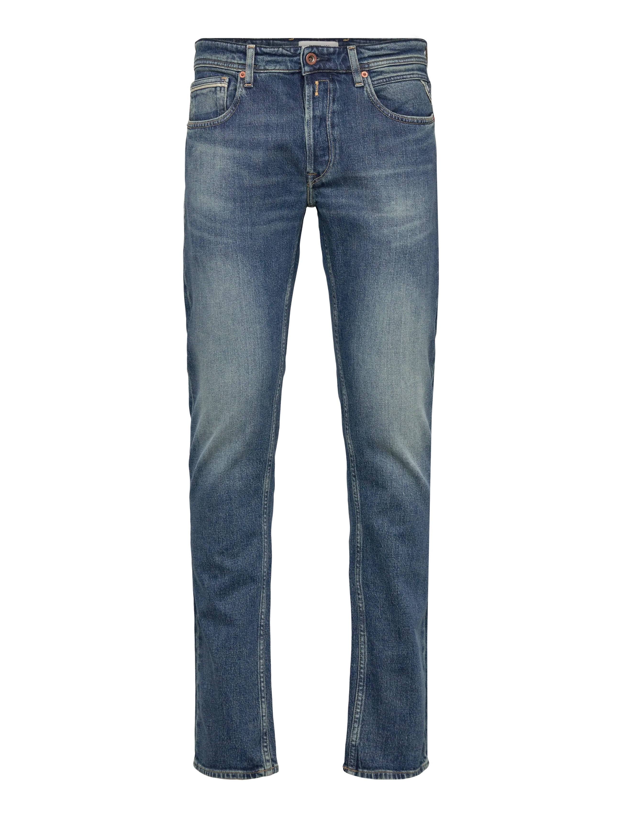 Replay GROVER Trousers STRAIGHT Original - Jaunumi - MEDIUM BLUE / blue