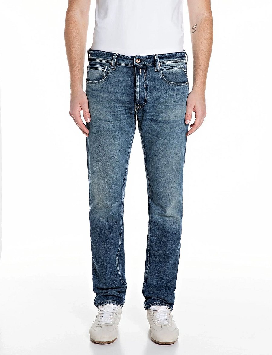 Replay - GROVER Trousers STRAIGHT Original - regular jeans - medium blue - 0
