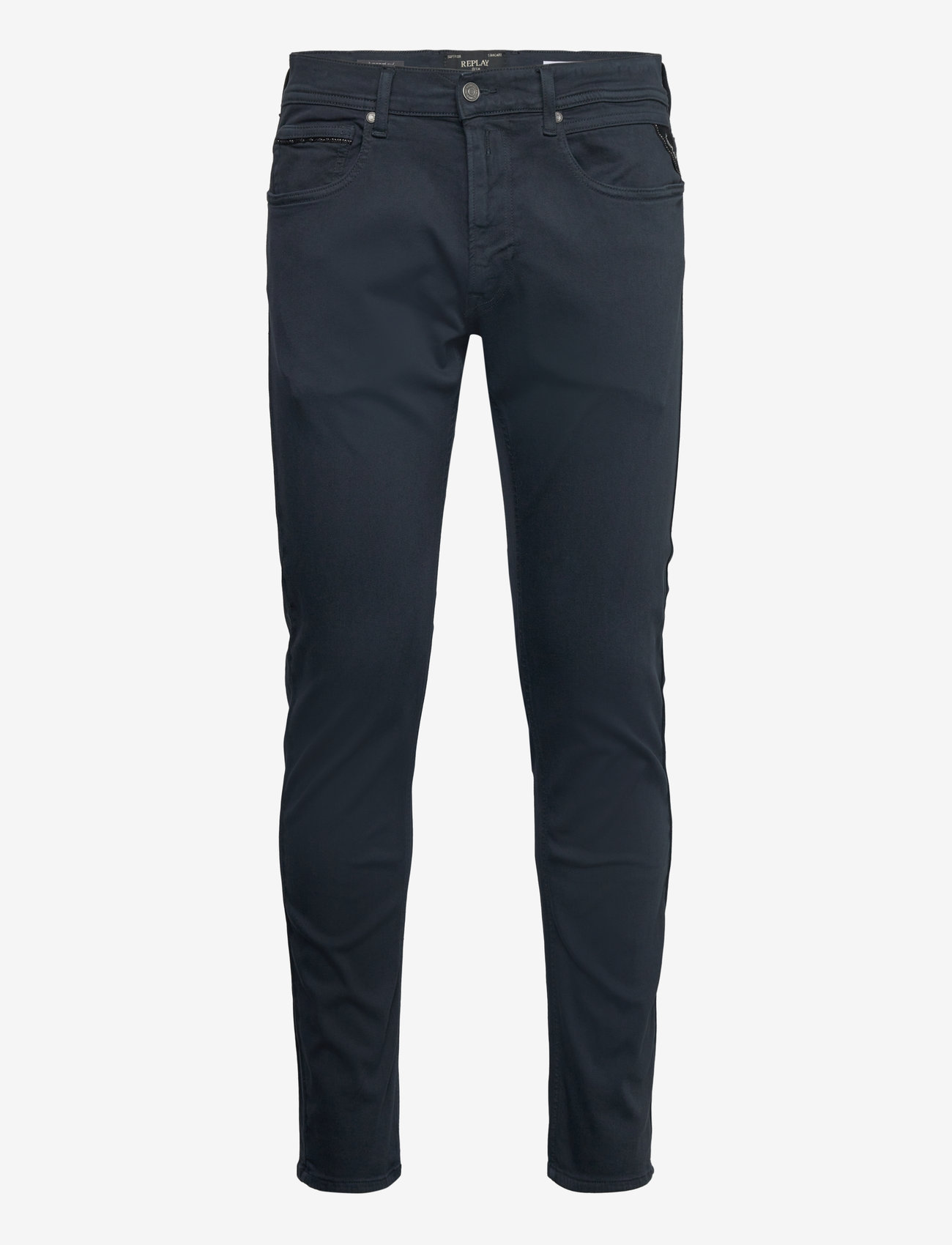 Replay - GROVER Trousers STRAIGHT Hyperflex Colour XLite - tavalised teksad - blue - 0