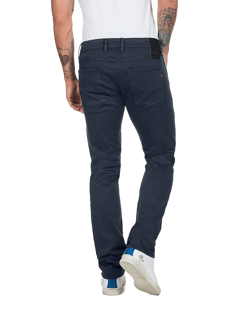 Replay - GROVER Trousers STRAIGHT Hyperflex Colour XLite - tavalised teksad - blue - 2