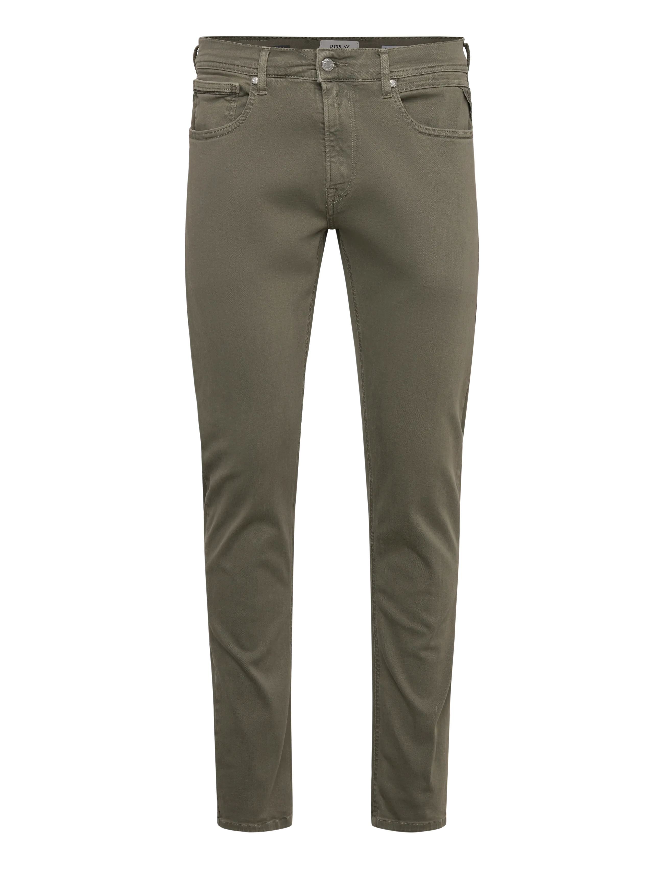 Replay GROVER Trousers STRAIGHT Hyperflex Colour XLite - Replay - GREEN / green