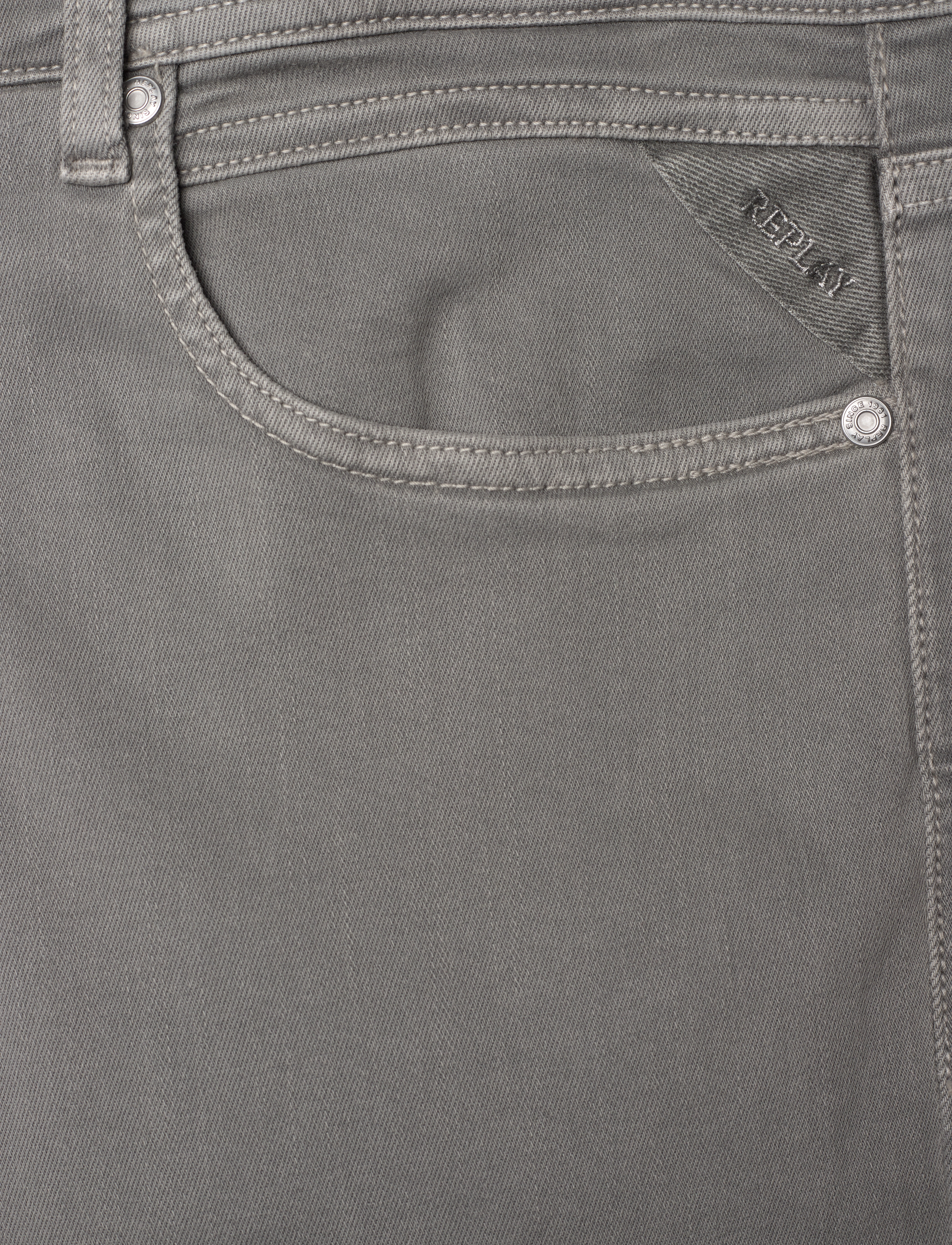 Replay - GROVER Trousers STRAIGHT Hyperflex Colour XLite - bukser & jeans - grey - 3