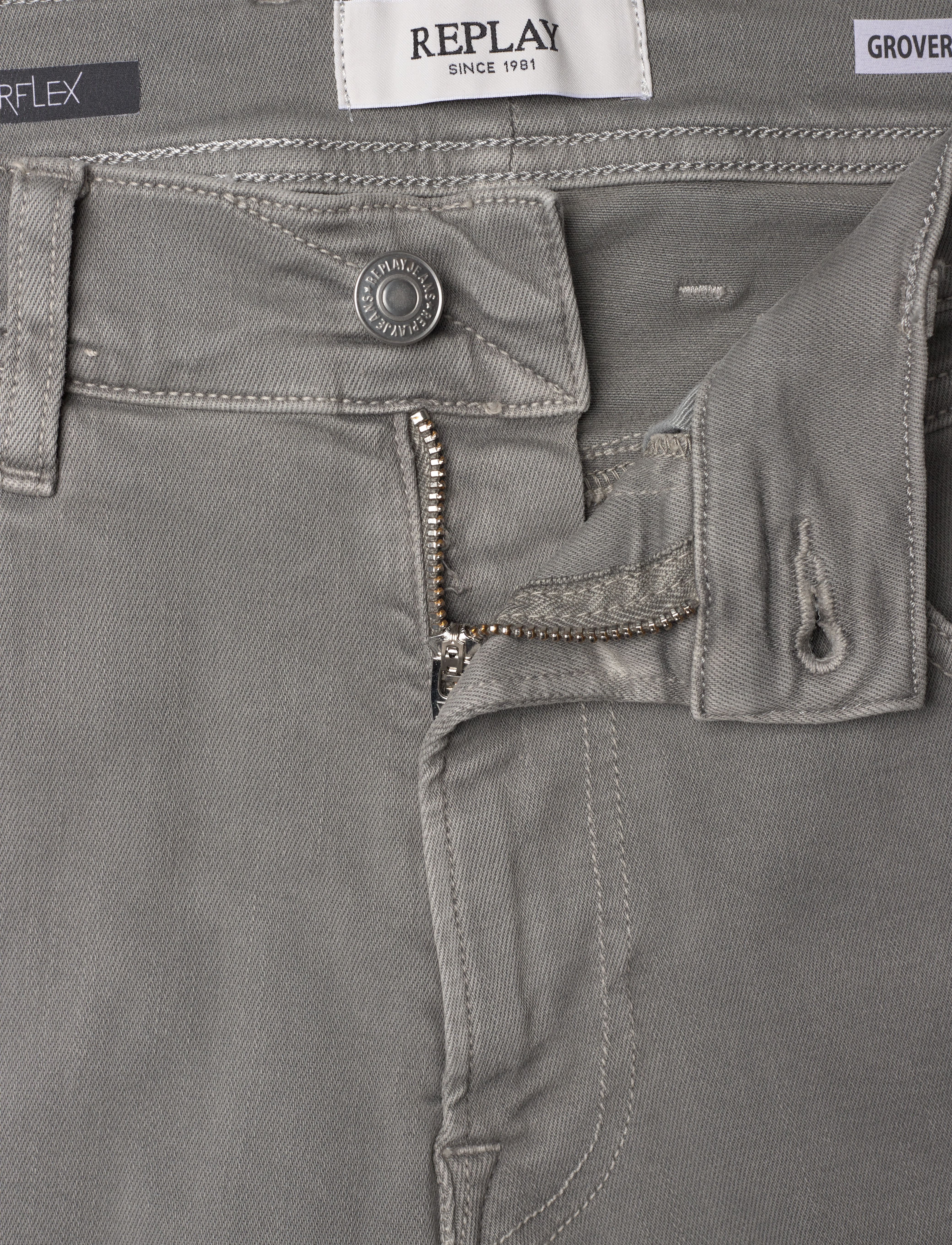 Replay - GROVER Trousers STRAIGHT Hyperflex Colour XLite - hosen & jeans - grey - 4