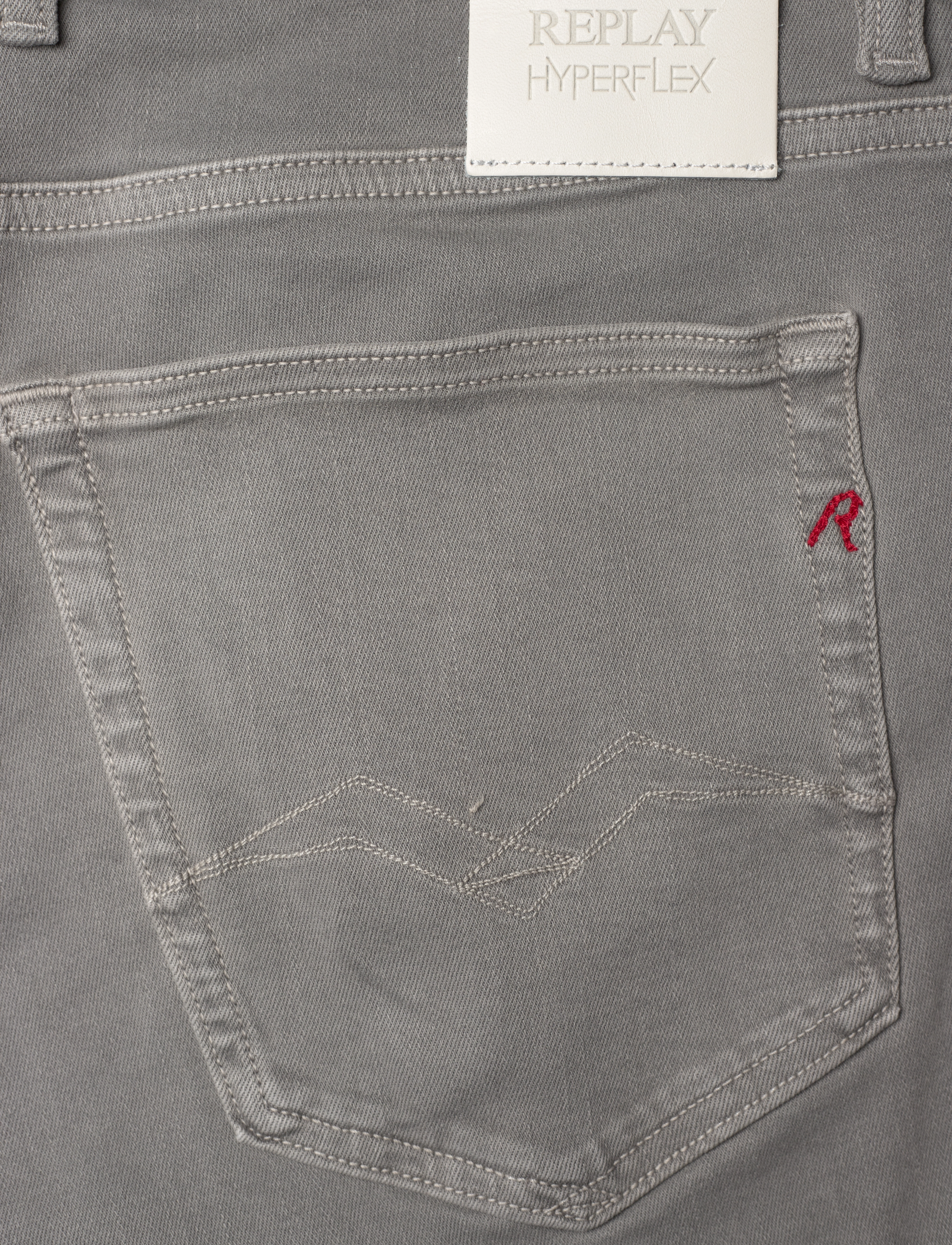 Replay - GROVER Trousers STRAIGHT Hyperflex Colour XLite - bukser & jeans - grey - 5