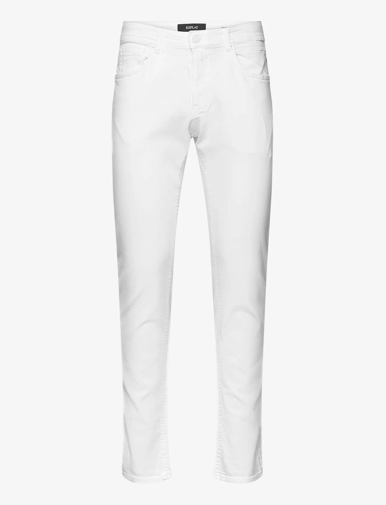 Replay - GROVER Trousers STRAIGHT - skinny jeans - white - 0