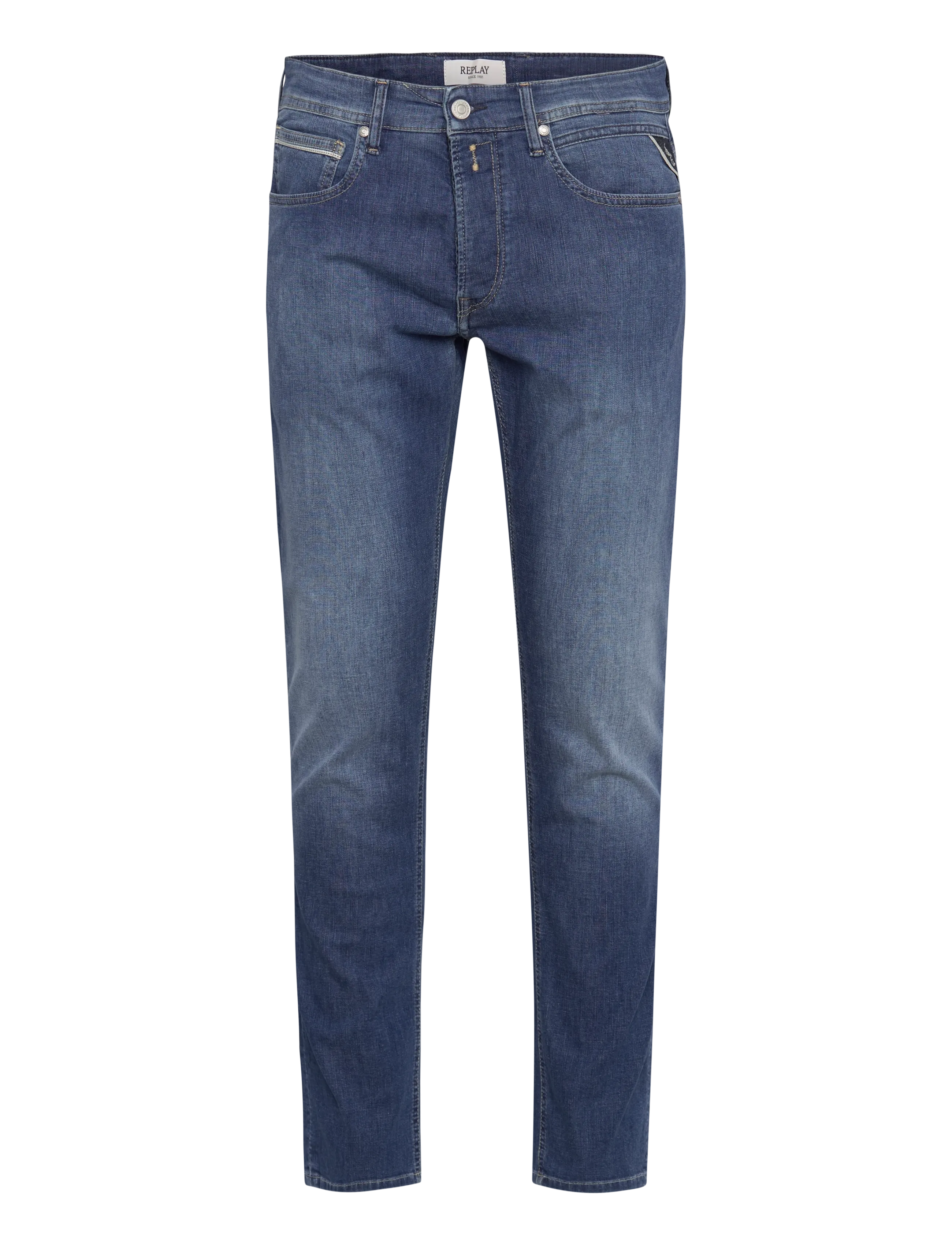 Replay - GROVER Trousers STRAIGHT X-Lite Plus - tavalised teksad - medium blue - 1