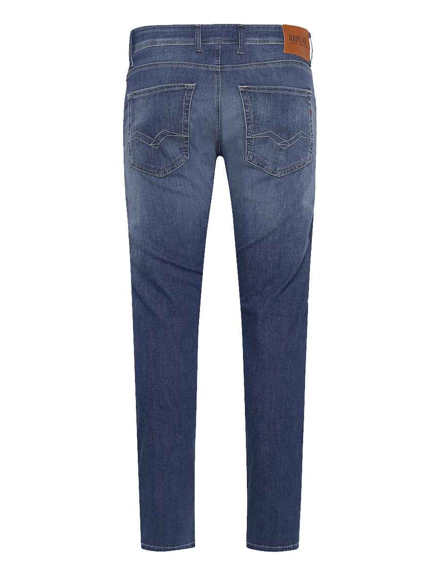 Replay - GROVER Trousers STRAIGHT X-Lite Plus - tavalised teksad - medium blue - 2