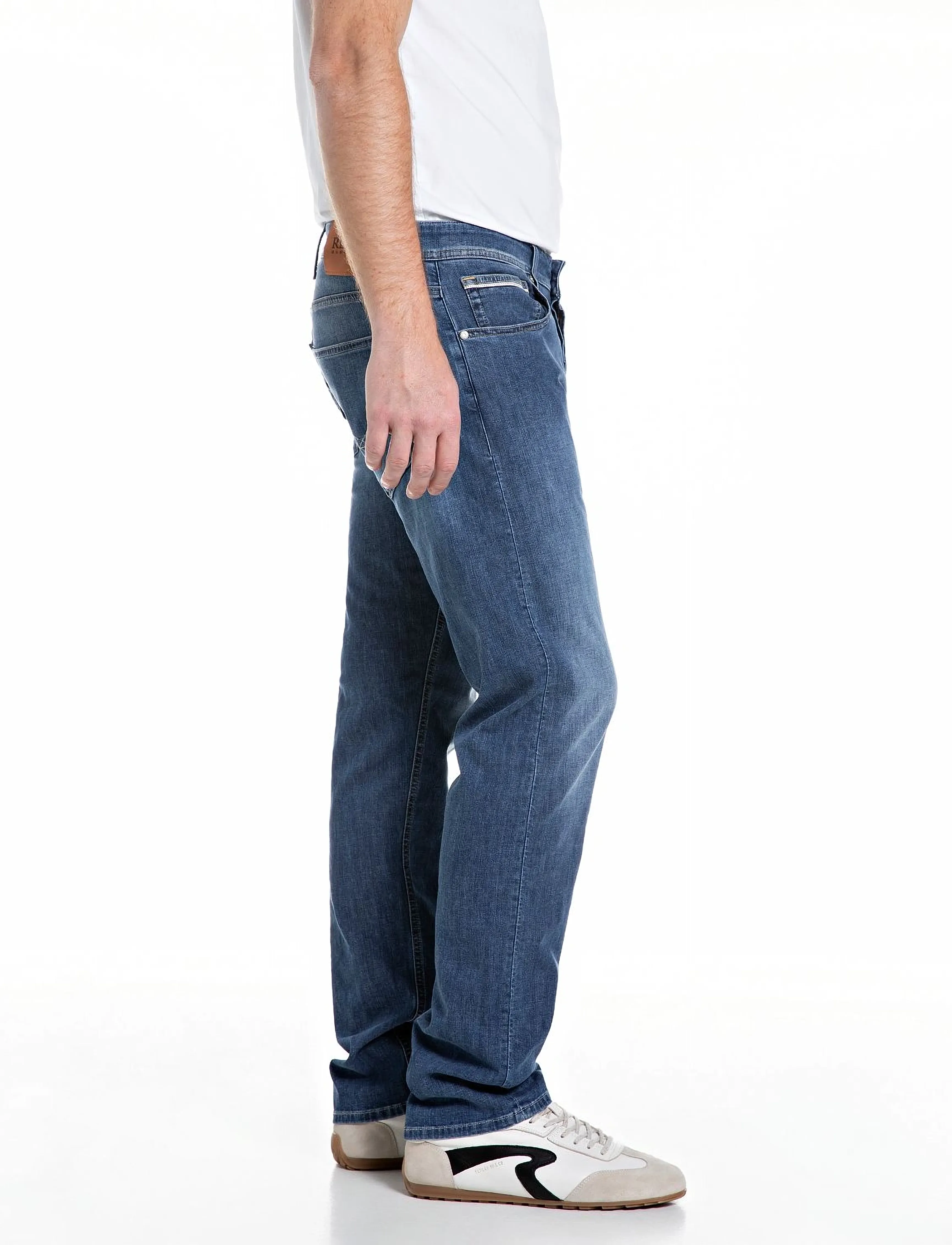 Replay - GROVER Trousers STRAIGHT X-Lite Plus - tavalised teksad - medium blue - 4