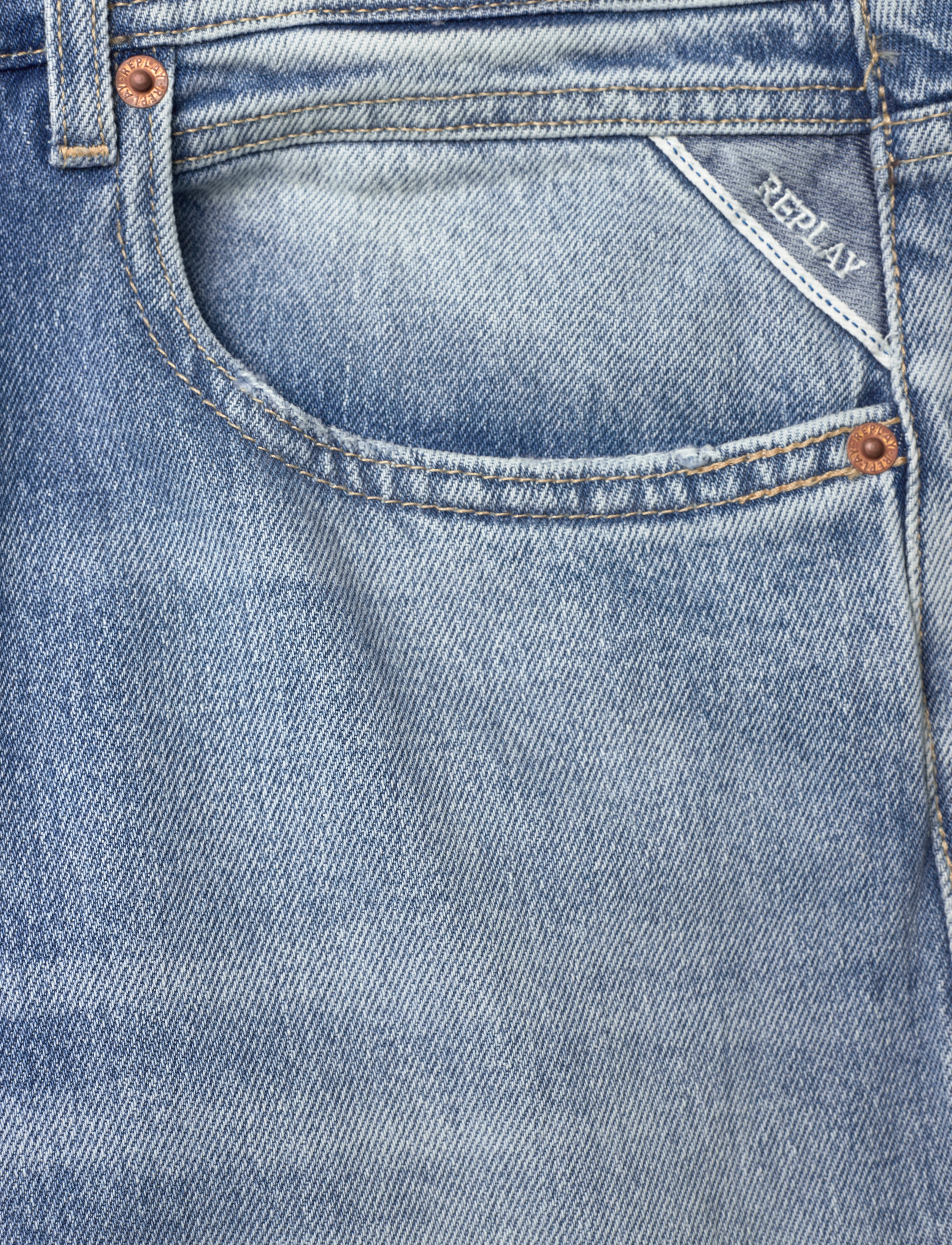Replay - GROVER Trousers STRAIGHT Original - blue - 4