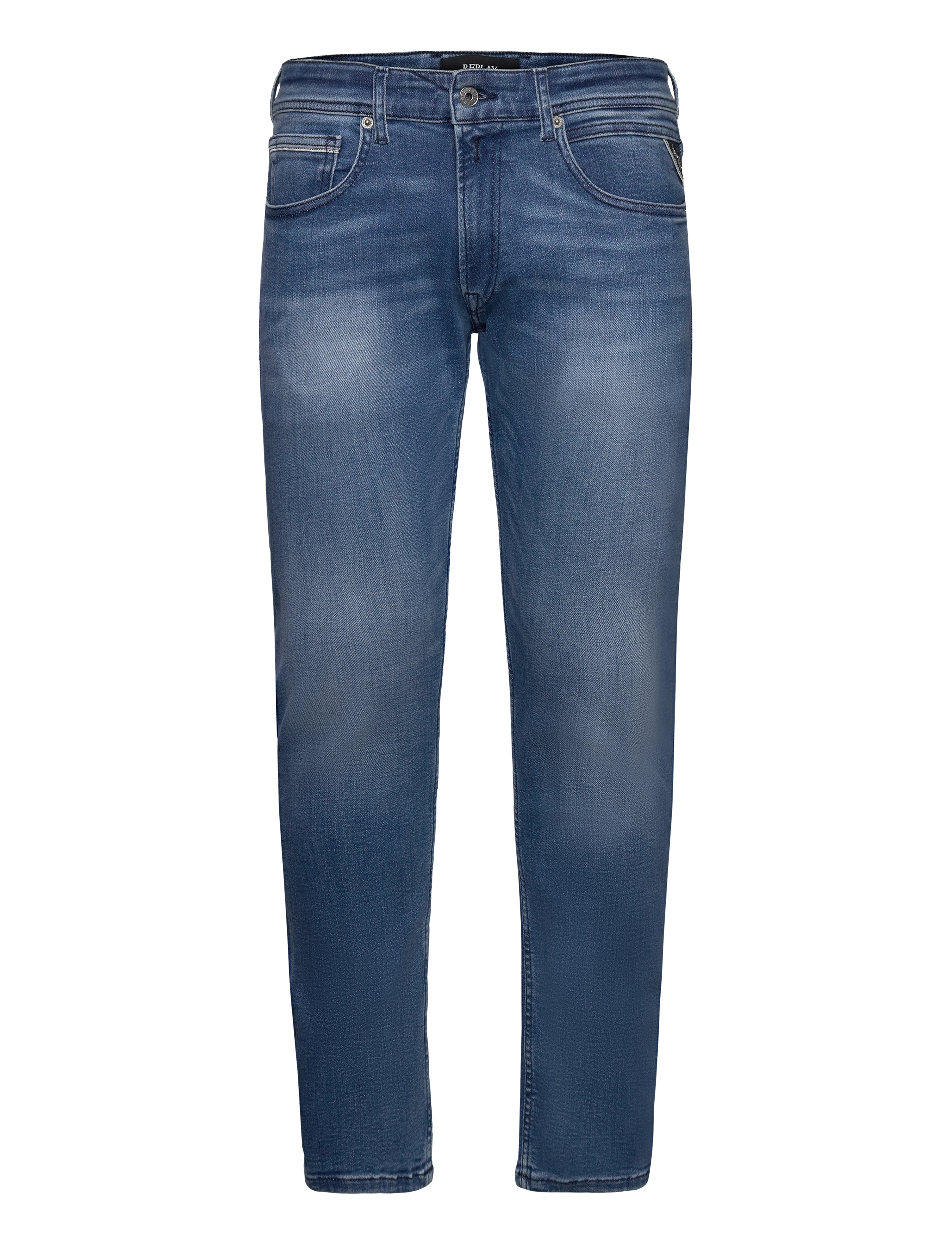 Replay - GROVER Trousers STRAIGHT C-Stretch - klassikalised teksad - medium blue - 3