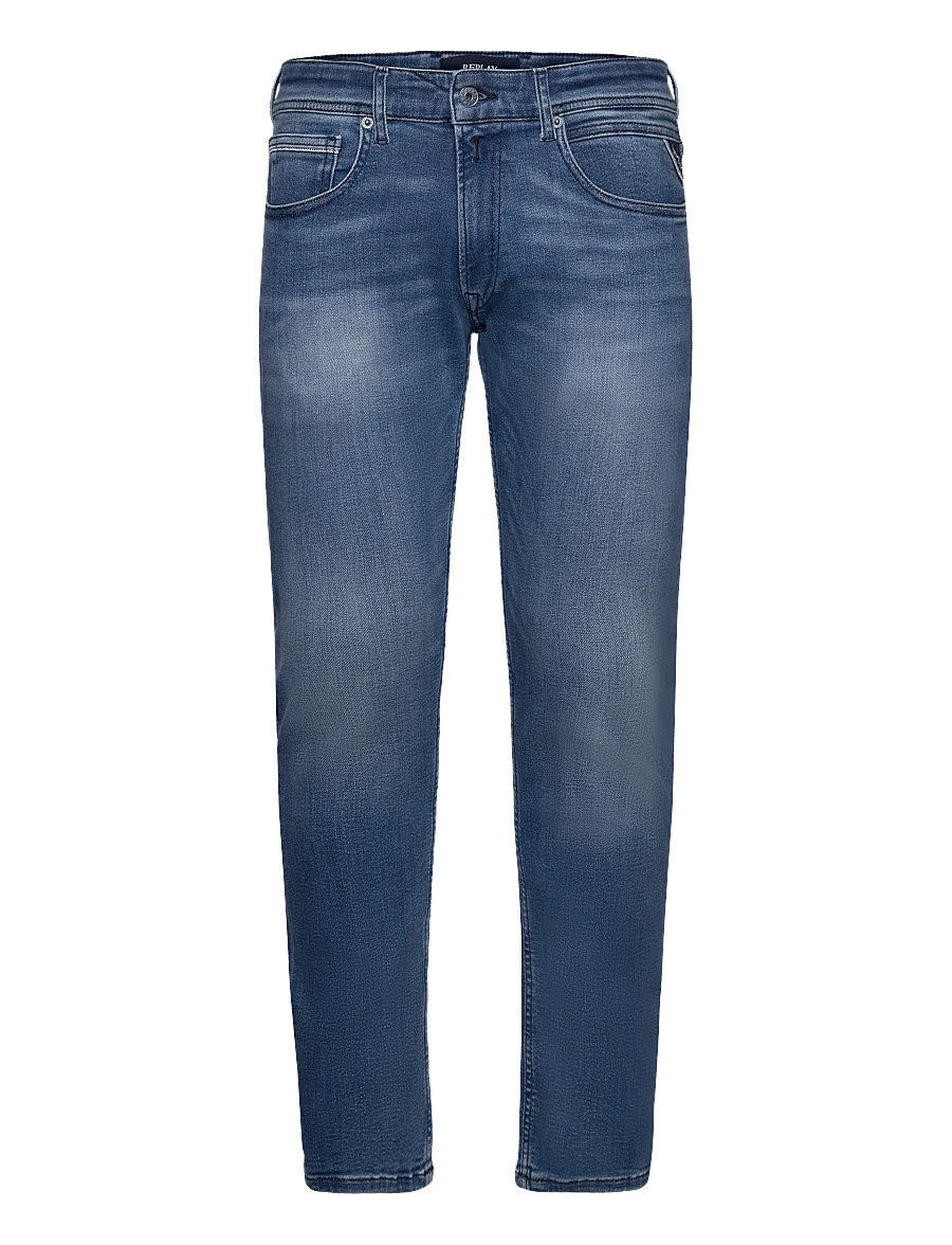 Replay - GROVER Trousers STRAIGHT C-Stretch - suorat farkut - medium blue - 3