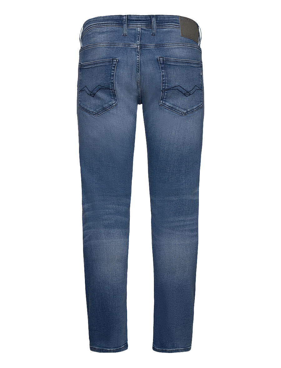 Replay - GROVER Trousers STRAIGHT C-Stretch - suorat farkut - medium blue - 4