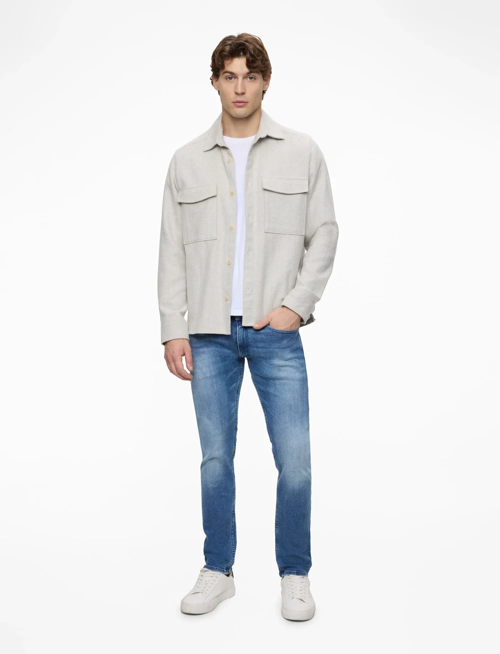 Replay - GROVER Trousers STRAIGHT C-Stretch - regular jeans - medium blue - 2