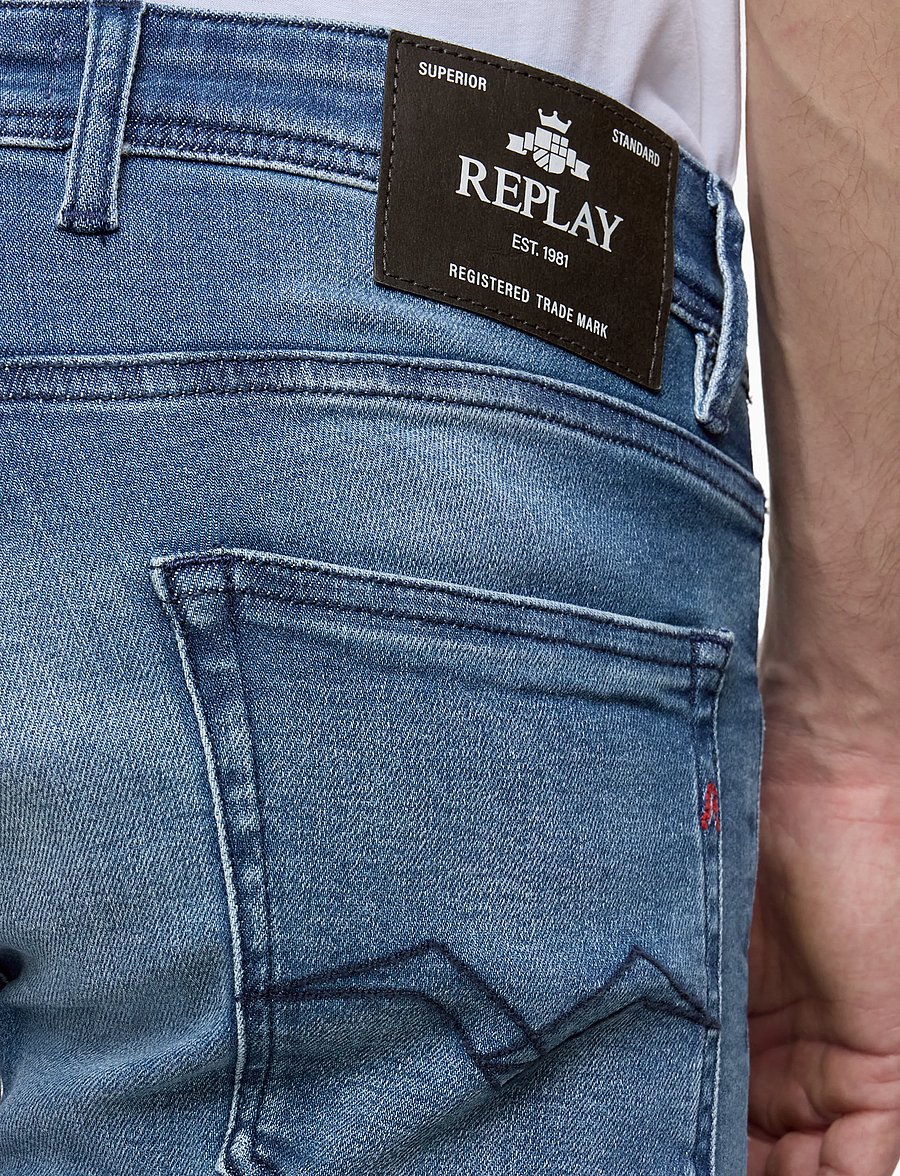 Replay - GROVER Trousers STRAIGHT C-Stretch - suorat farkut - medium blue - 2