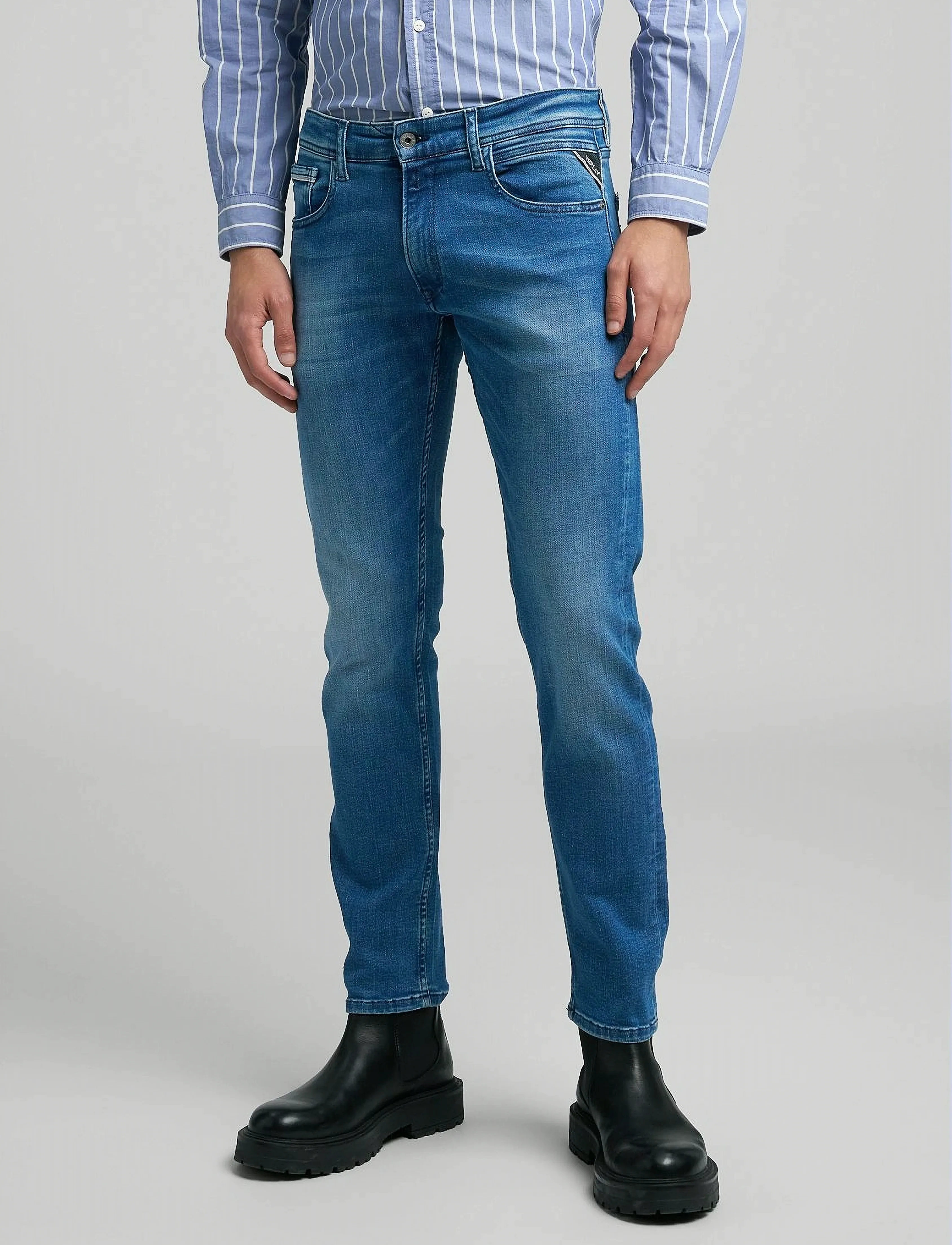 REPLAY Grover Trousers Straight C-Stretch straight leg jeans herr – bild 6