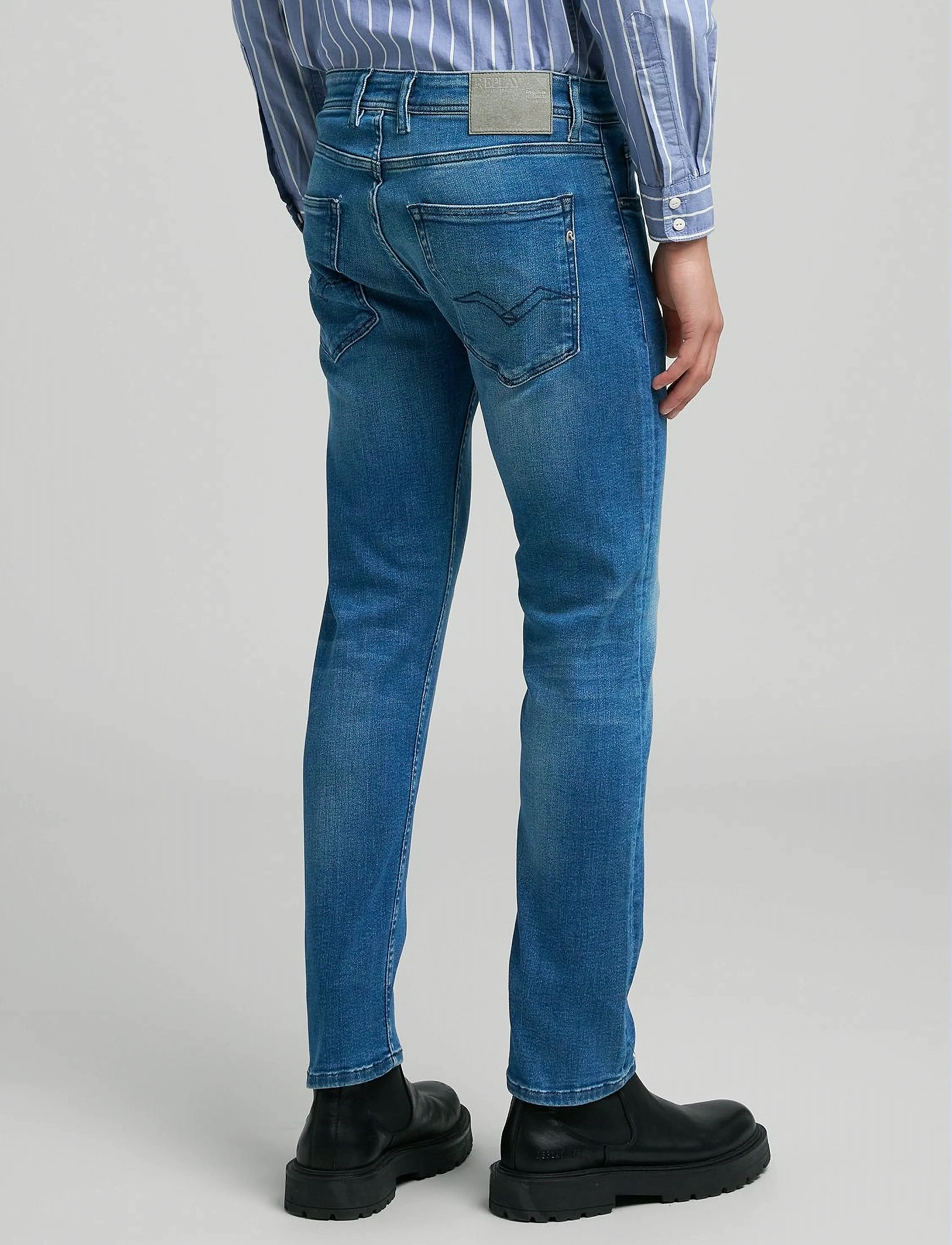 REPLAY Grover Trousers Straight C-Stretch straight leg jeans herr – bild 7