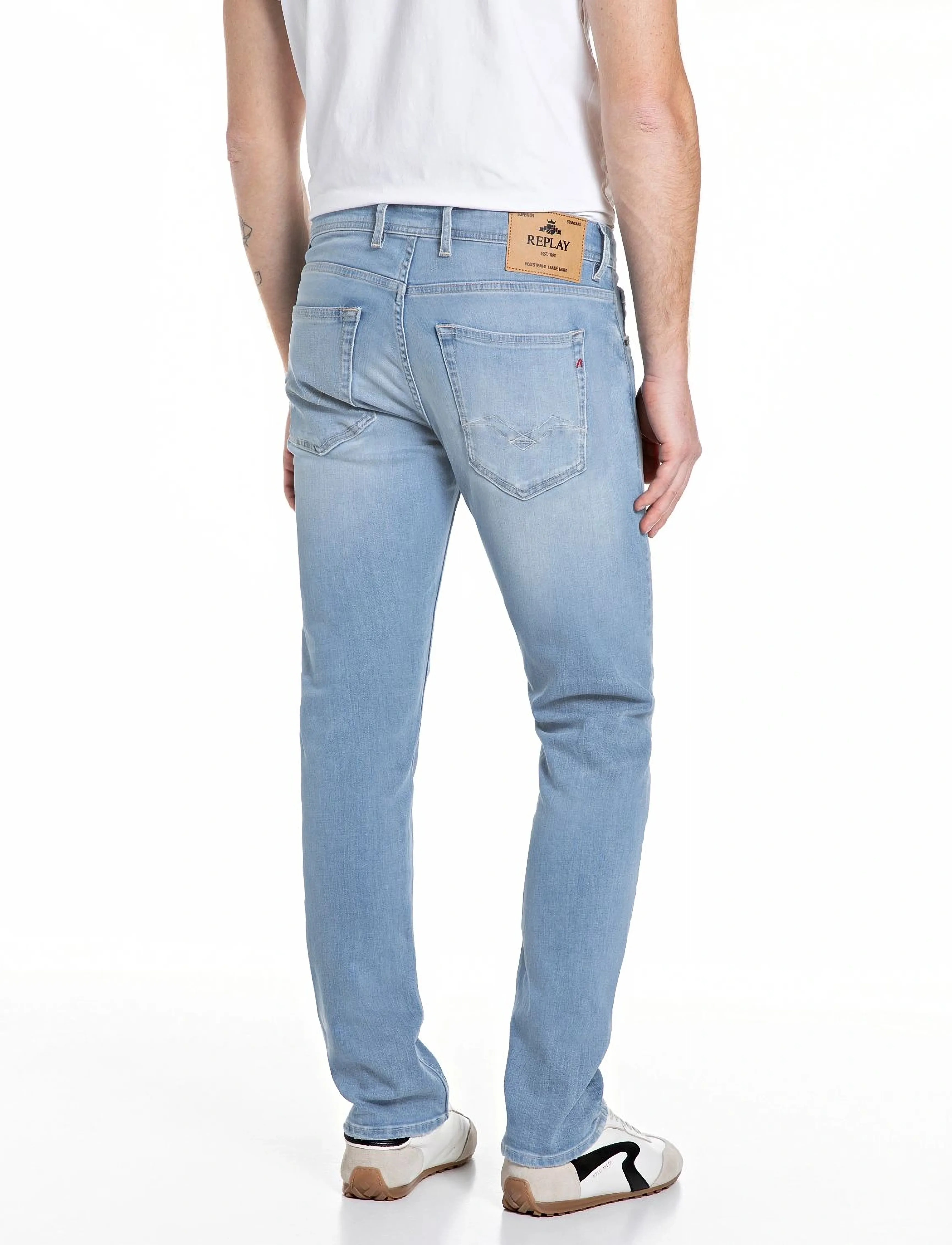 Replay - GROVER Trousers STRAIGHT 99 Denim - regular jeans - blue - 3