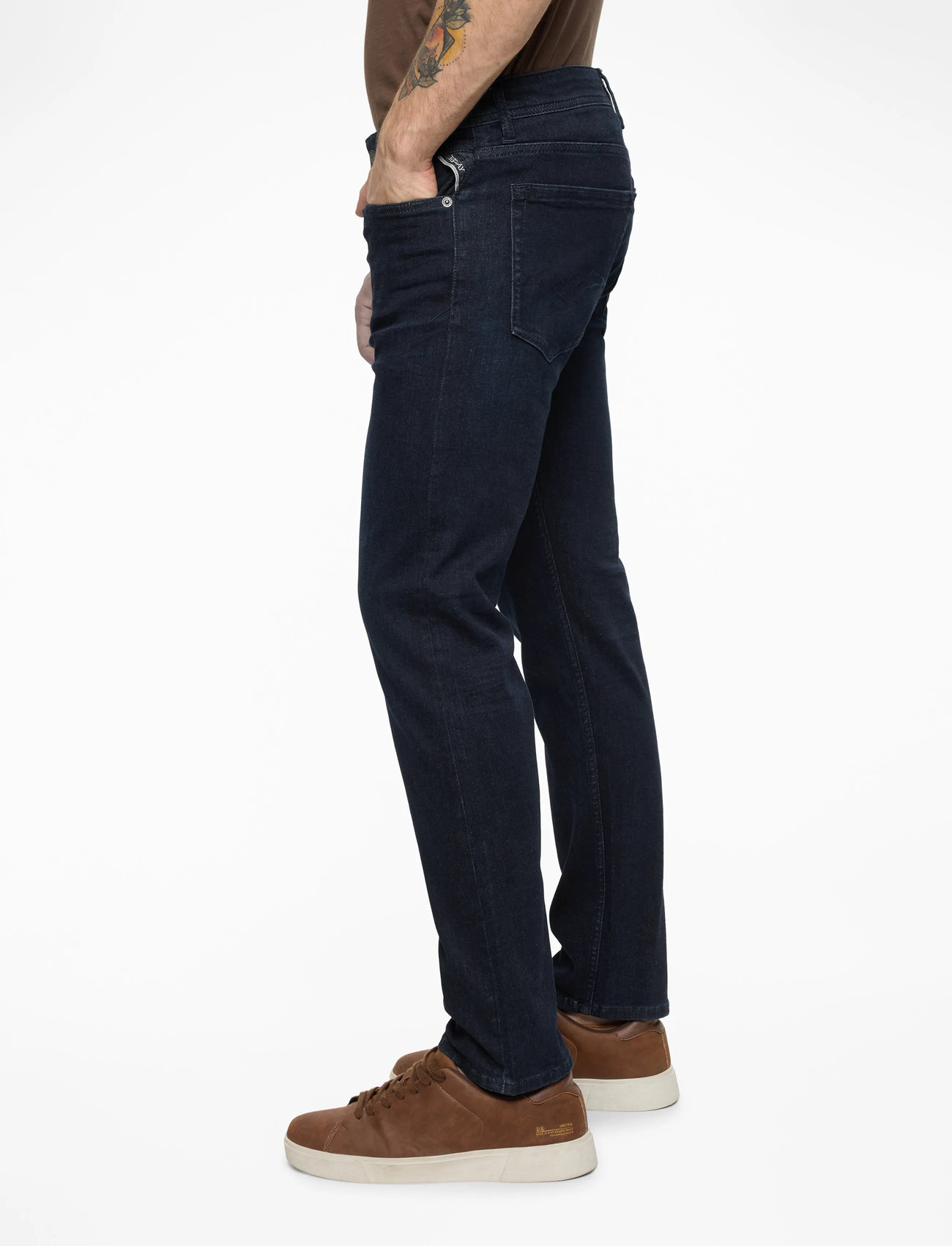 Replay - GROVER Trousers STRAIGHT C-Stretch - regular jeans - dark blue - 3