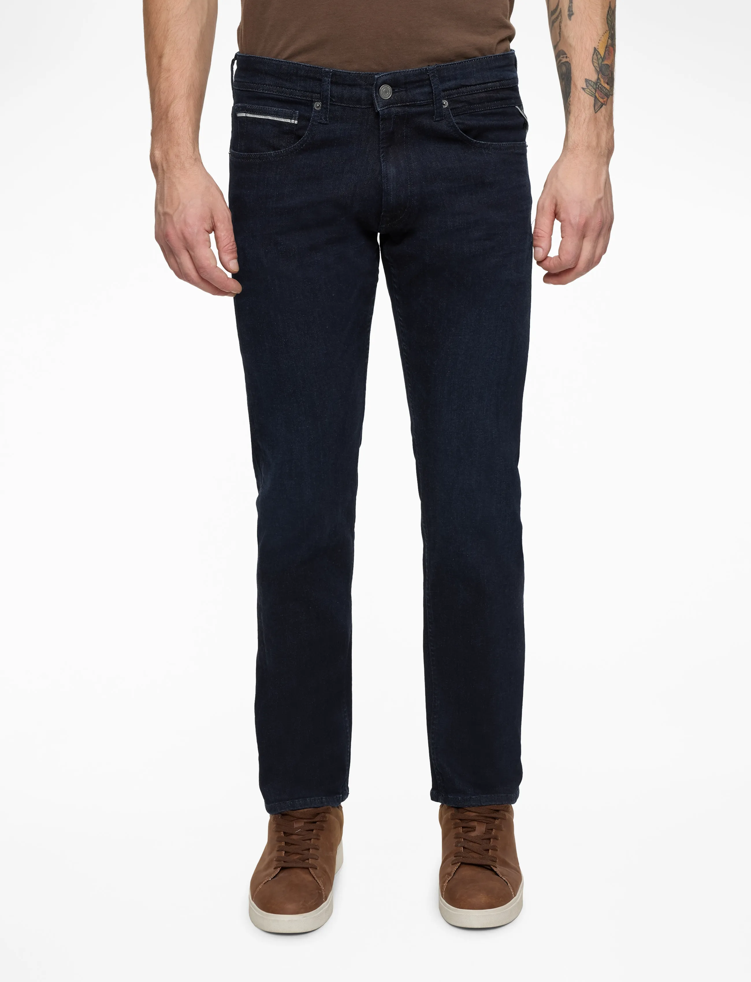 Replay - GROVER Trousers STRAIGHT - regular jeans - dark blue - 0