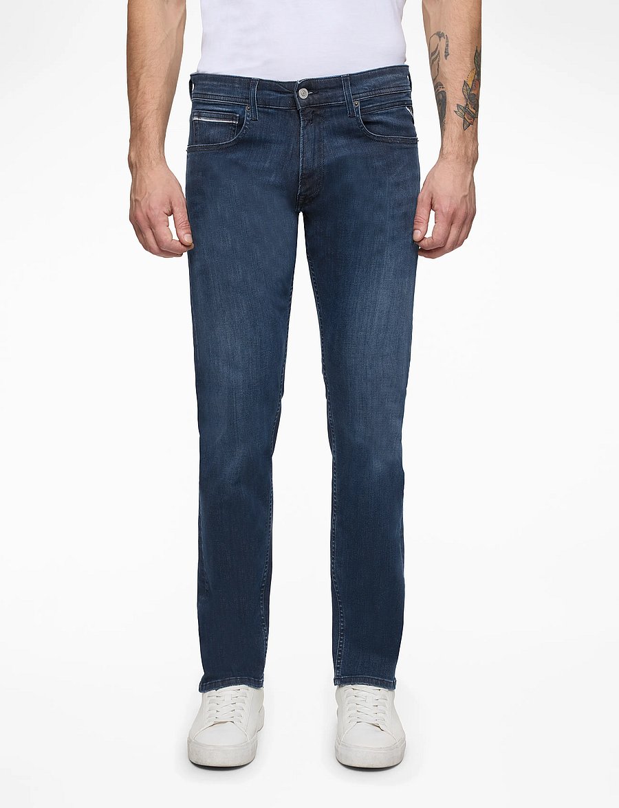Replay - GROVER Trousers STRAIGHT - normale jeans - medium blue - 0