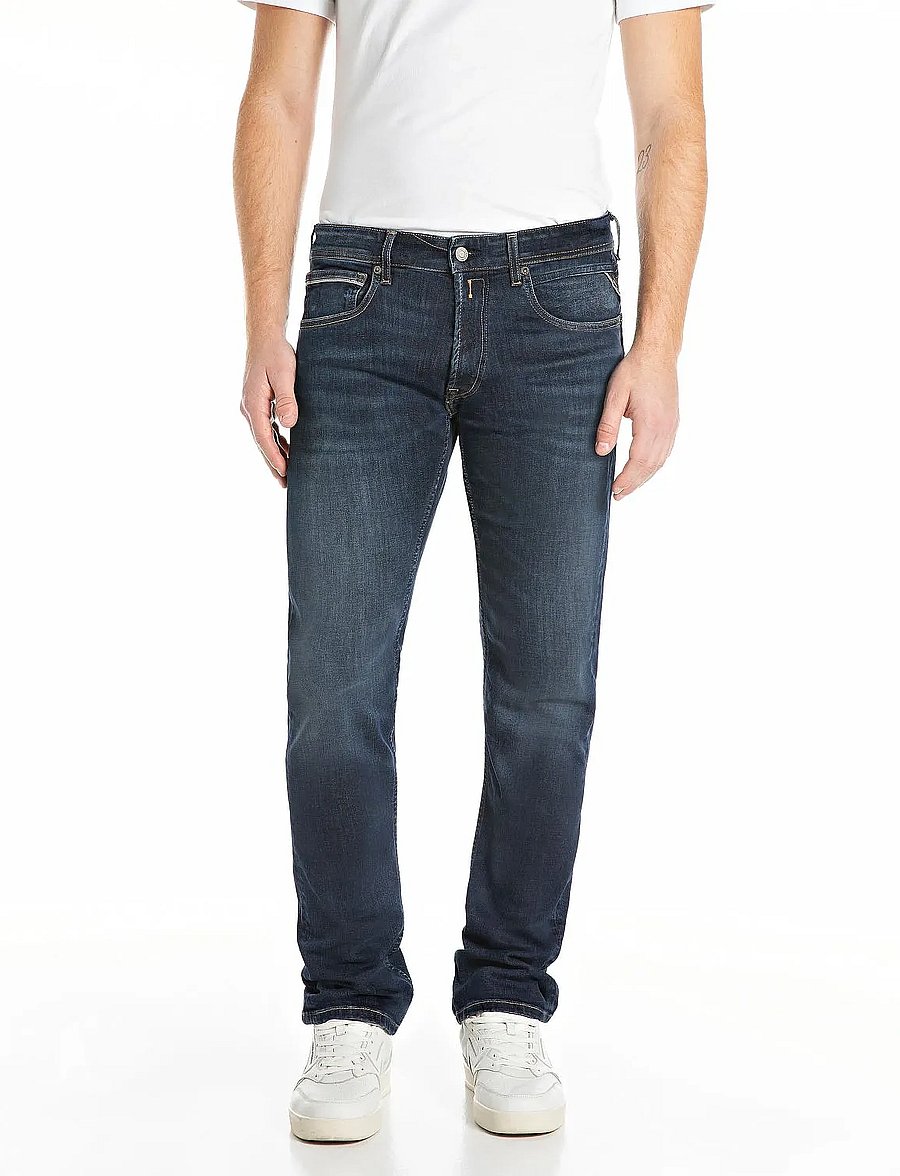 Replay - GROVER Trousers STRAIGHT 99 Denim - normale jeans - blue - 0