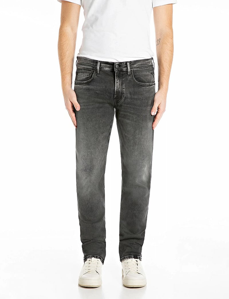 Replay - GROVER Trousers STRAIGHT HYPERFLEX ORIGINAL - regular jeans - grey - 0