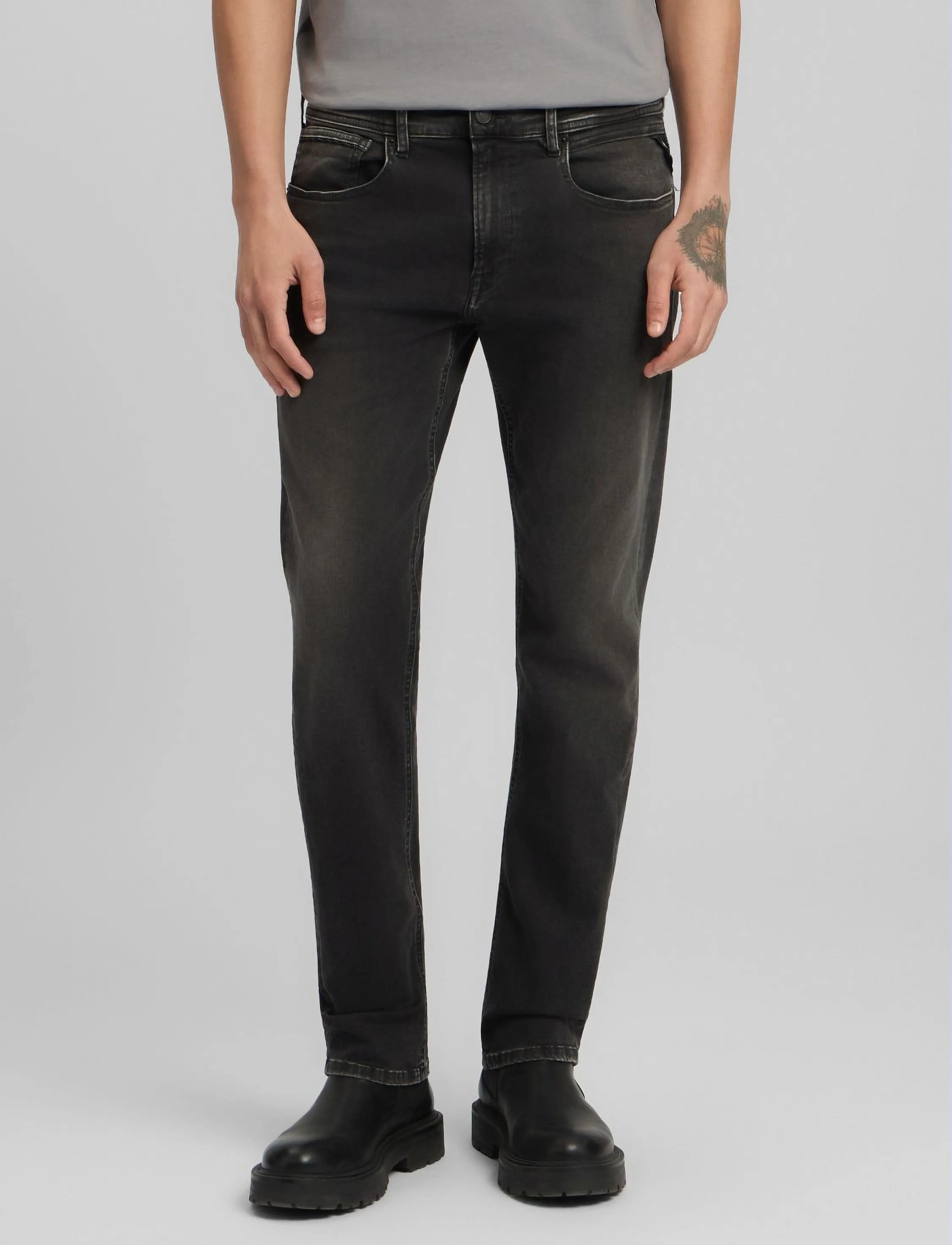 Replay - GROVER Trousers STRAIGHT HYPERFLEX ORIGINAL - regular jeans - grey - 5