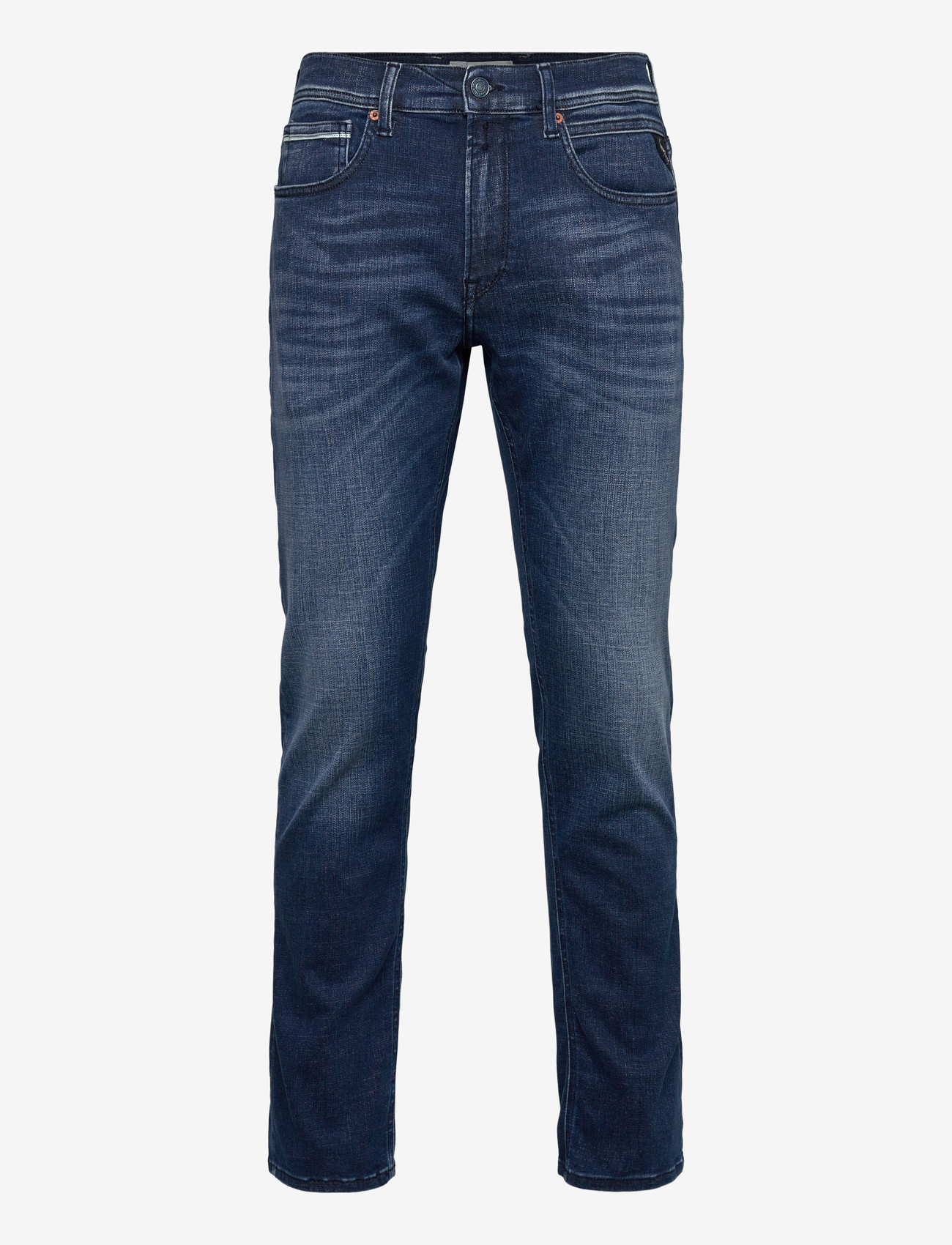 Replay - GROVER Trousers STRAIGHT Hyperflex Matrix - medium blue - 1