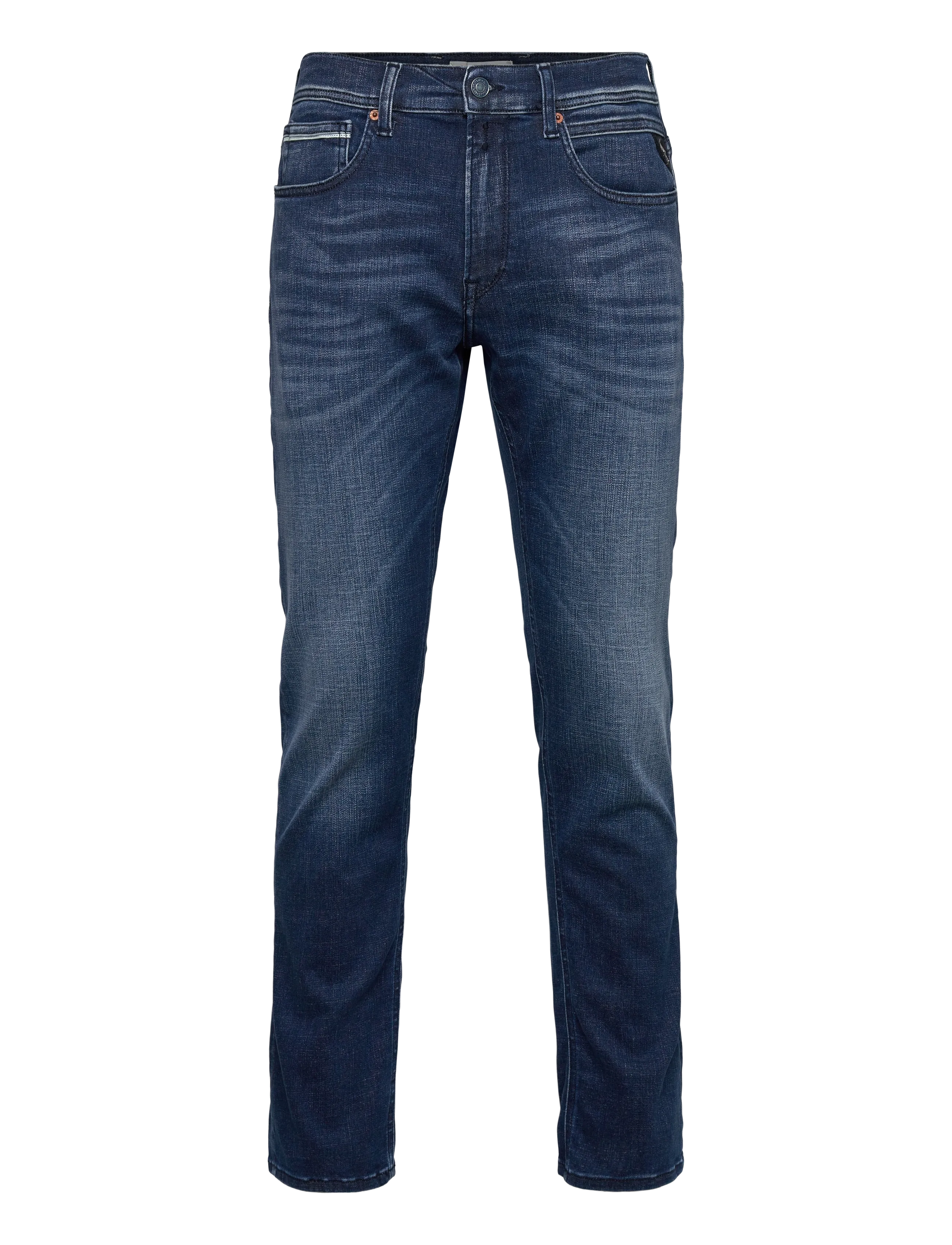 Replay GROVER Trousers STRAIGHT Hyperflex Matrix - Neuheiten - MEDIUM BLUE / blue