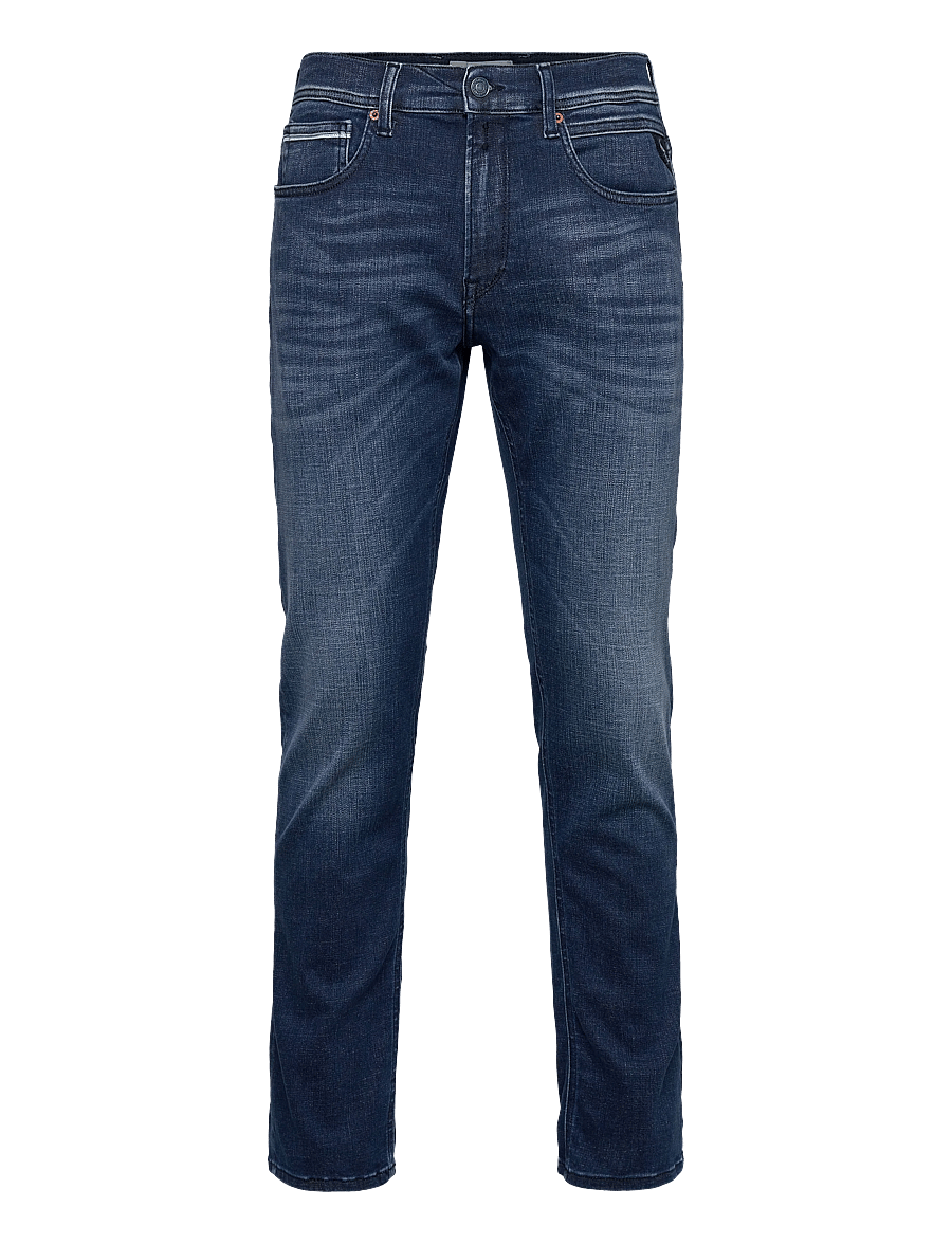 Replay - GROVER Trousers STRAIGHT Hyperflex Matrix - klassikalised teksad - medium blue - 1