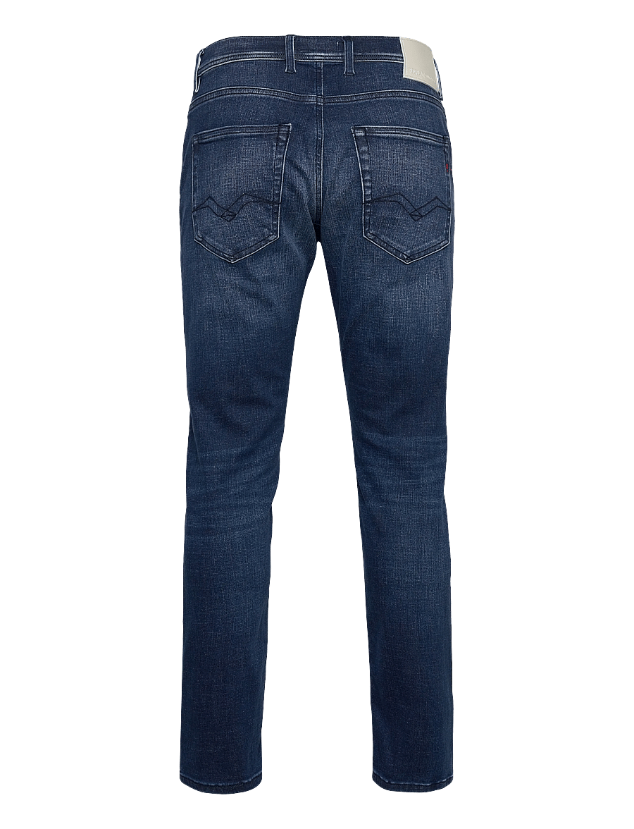 Replay - GROVER Trousers STRAIGHT Hyperflex Matrix - klassikalised teksad - medium blue - 2