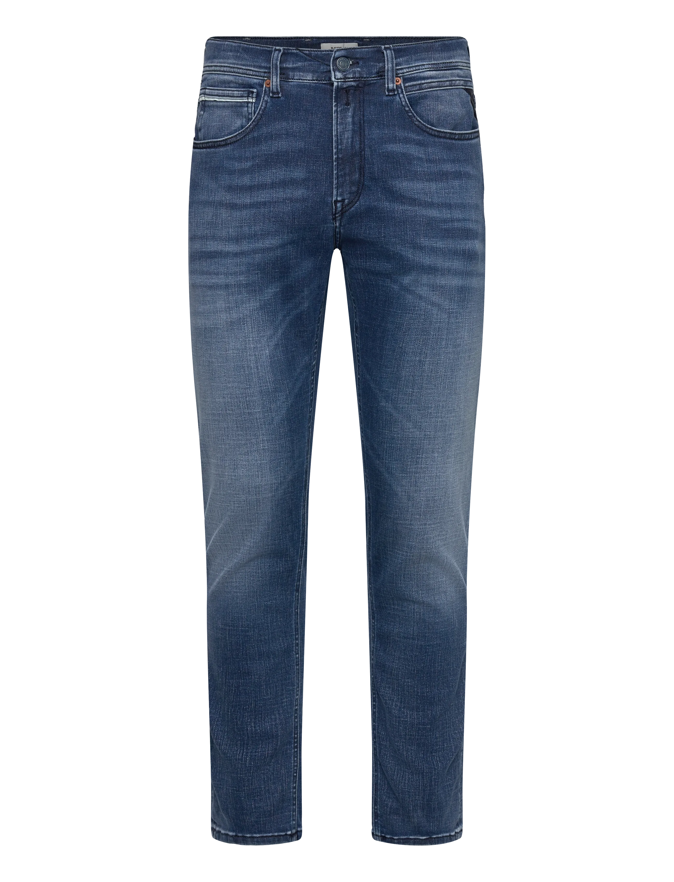 Replay GROVER Trousers STRAIGHT Hyperflex Matrix - Neuheiten - MEDIUM BLUE / blue