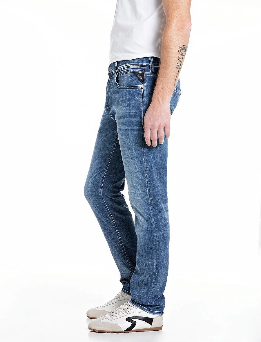 Replay - GROVER Trousers STRAIGHT Hyperflex Matrix - normale jeans - medium blue - 4